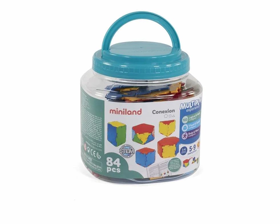 Miniland Miniland32123 - Set di prismi Conexion, 84 Pezzi, Multicolore