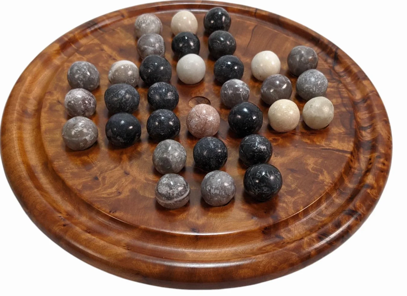 Commercio equo e solidale marocchino Thuya legno e pietra solitario set 20 cm
