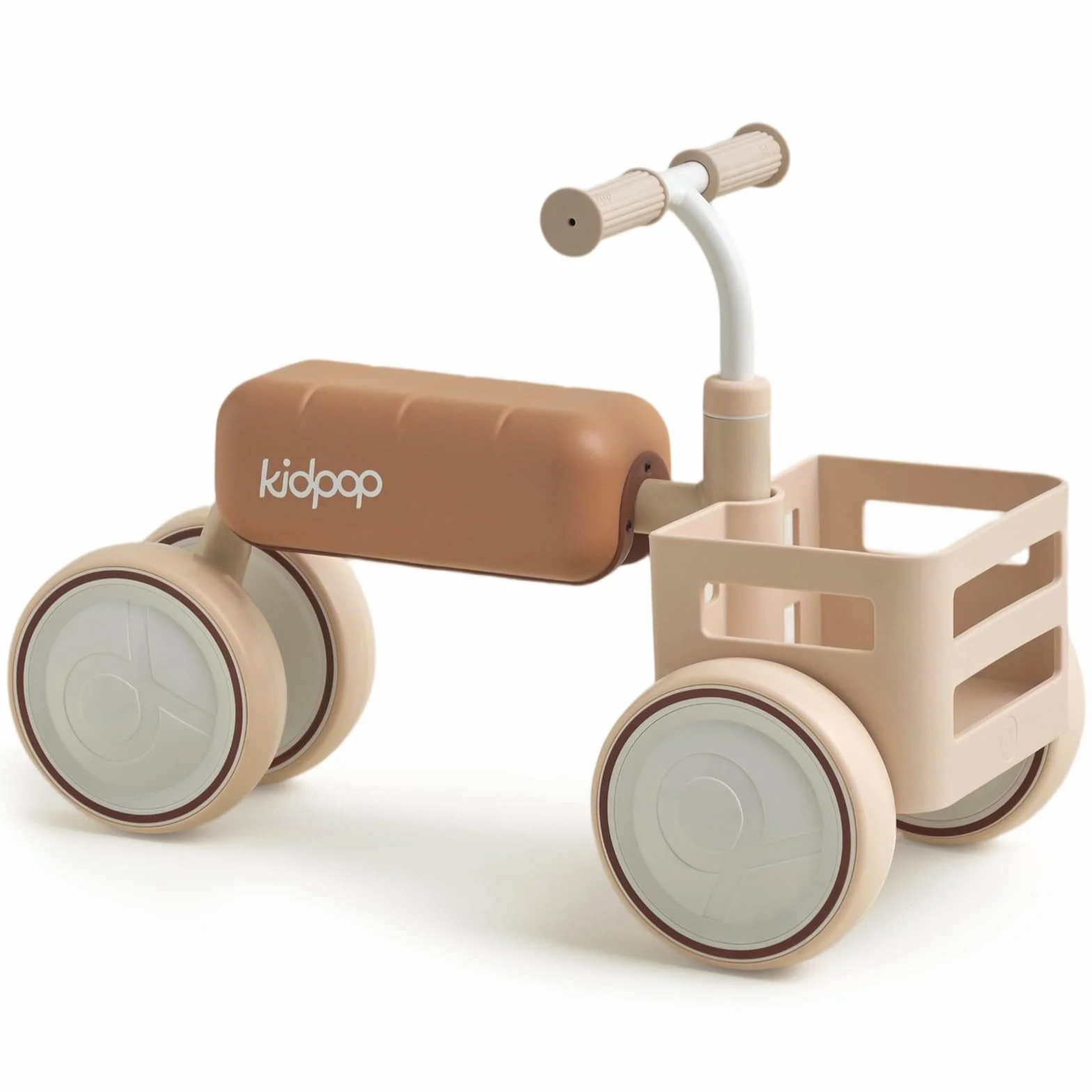 kidpop Toast Balance Bike/Passeggino per Bambini, Veicolo Convertibile, Telaio a Triplo Anti-Ribaltamento, Sedile Rimovibile, Cestino Sicuro per Alimenti