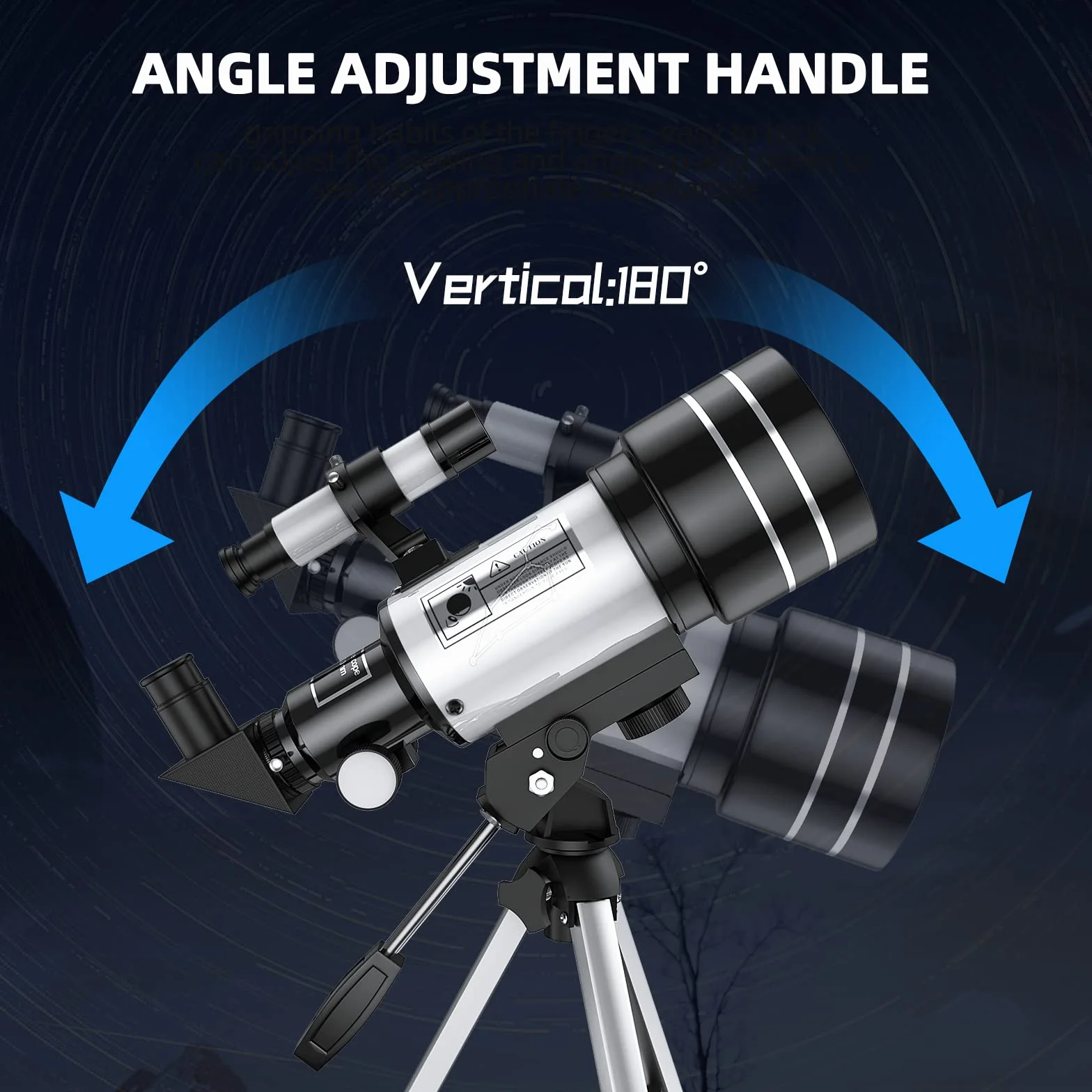 Telescopio per Bambini Principianti, 70 mm, Apertura 400 mm, Telescopi Rifrattori per Principianti di Astronomia, Telescopio da viaggio Portatile, Regali per Appassionati di Astronomia