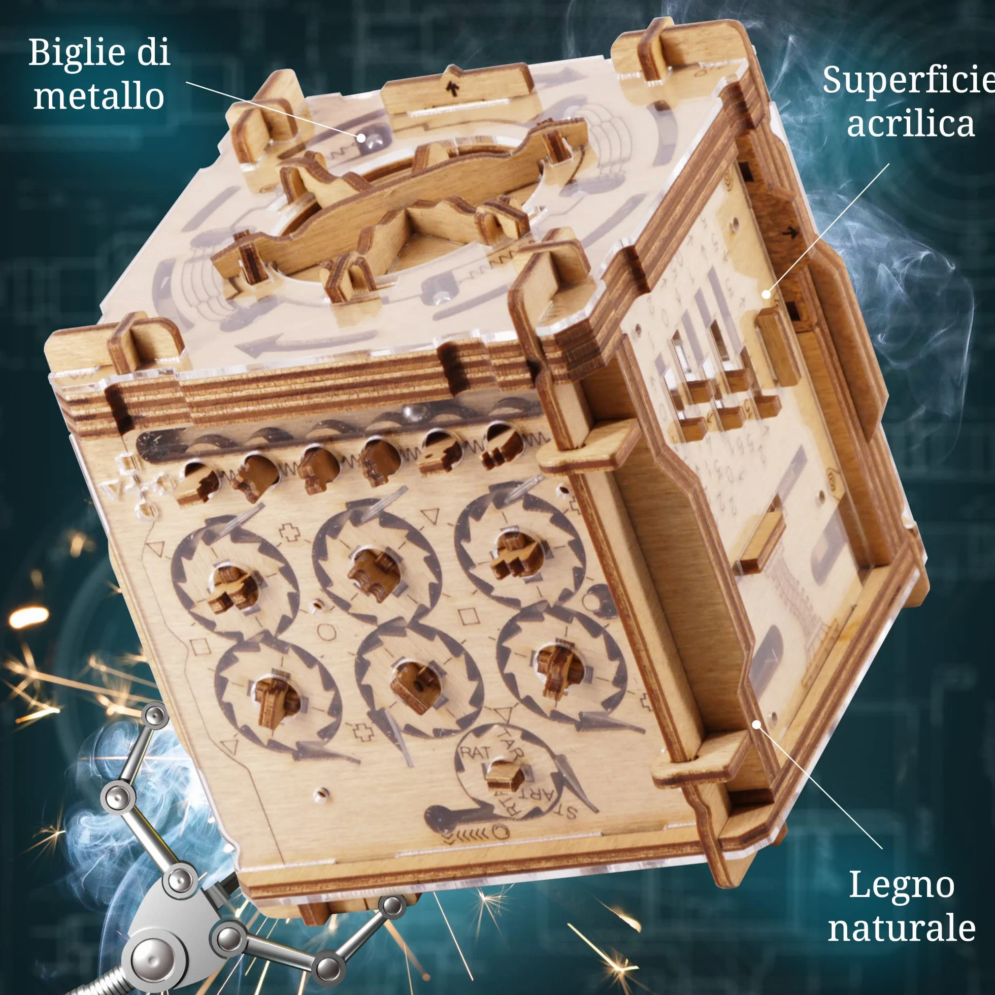 iDventure Cluebox - Labirinto di Cambridge - Scatola rompicapo a Labirinto - Escape Room gioco in legno - Scatola regalo - regalo fidanzato - puzzle 3D - iq puzzle rompicapo - regalo per lui