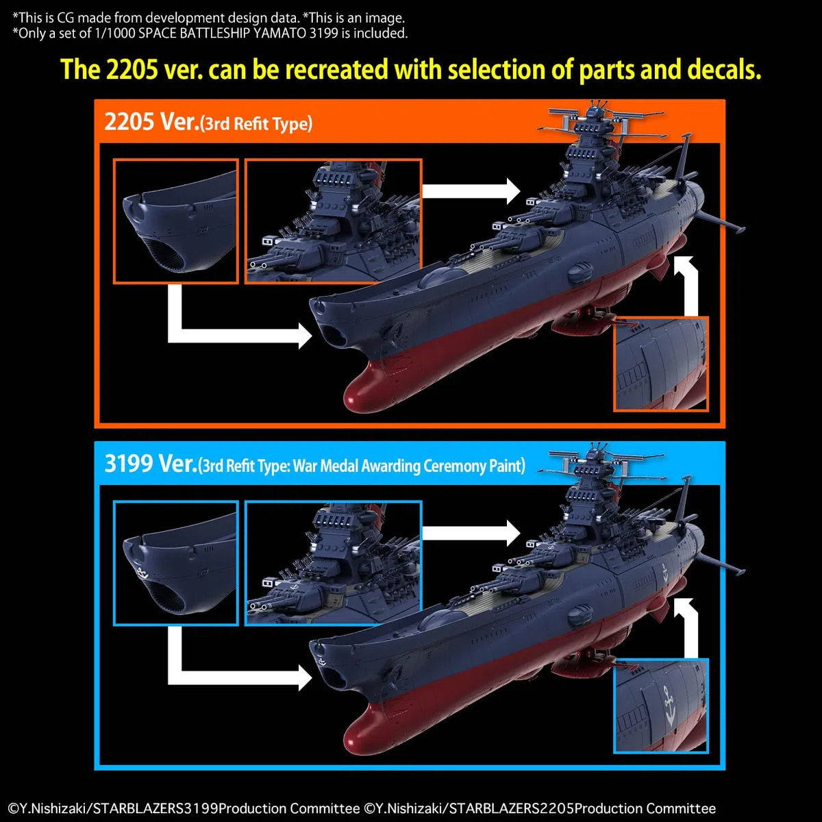 BANDAI SPIRITS SPACE BATTLESHIP YAMATO 3199 1/1000 MDL KIT