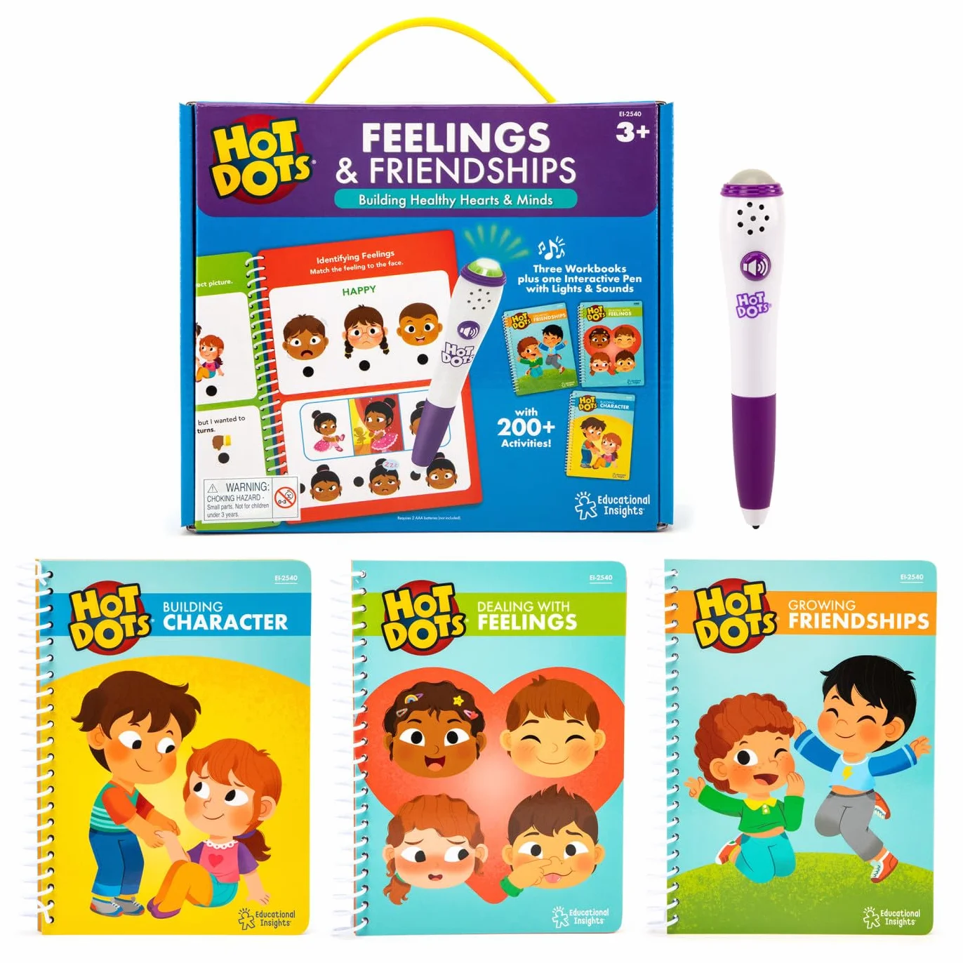 Learning Resources Eserciziari per l’Apprendimento Socio-emotivo Hot Dots Sentimenti e Amicizia, 3 Anni in avanti, Riscontro immediato, più di 200 attività per l'apprendimento Sociale ed emotivo