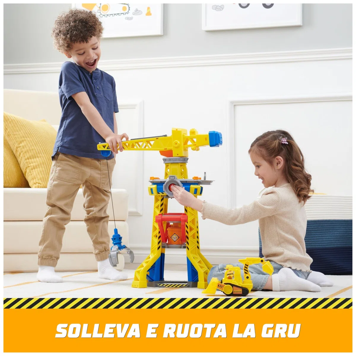 Rubble & Crew, Torre del Cantiere Generale, Set di Gioco con Personaggio di Rubble, Luci e Suoni, Bulldozer Giocattolo e Sabbia Inclusi, Giocattoli per Bambini e Bambine, 3+ Anni