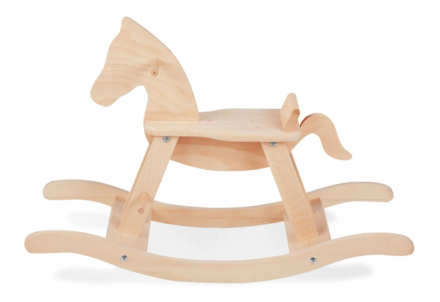 Pinolino Cavallo a dondolo Pinolino, faggio massiccio non trattato, 86 x 31 x 58 cm (articolo 24 24 24)