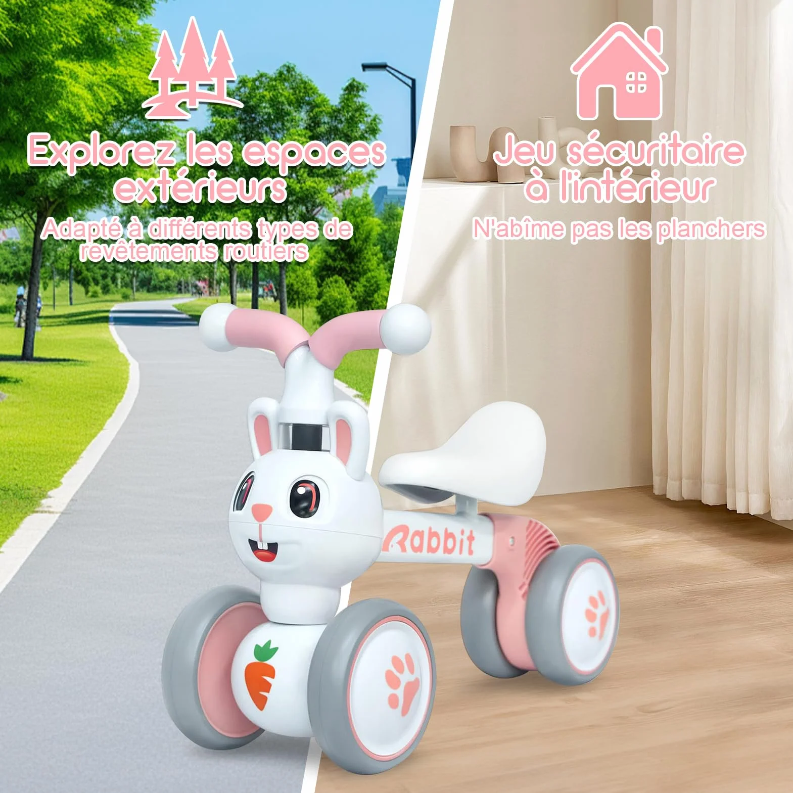 XIAPIA Bici Senza Pedali Bicicletta per Bambini 1 2 3 Anni, Bicicletta Equilibrio Bambino 1 Anno, Giochi Bambini, Prima Bici Regalo