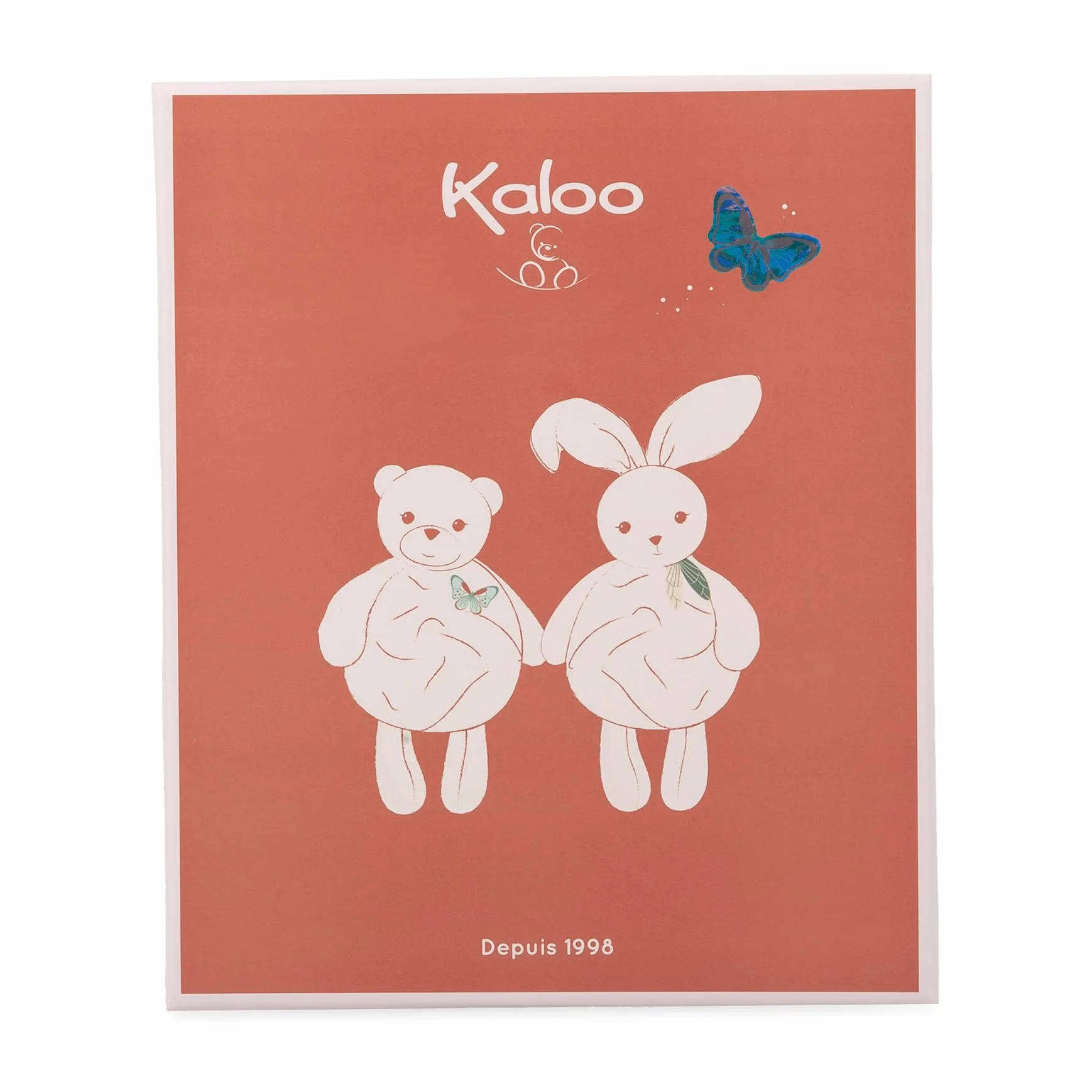 KALOO - Plume - Bulle d'Amour Orso Verde - Morbido Orsetto Peluche 30 cm - Grande Doudou per Neonato - Sviluppo del Tatto - Cofanetto Regalo Personalizzabile - Dalla Nascita, K214001