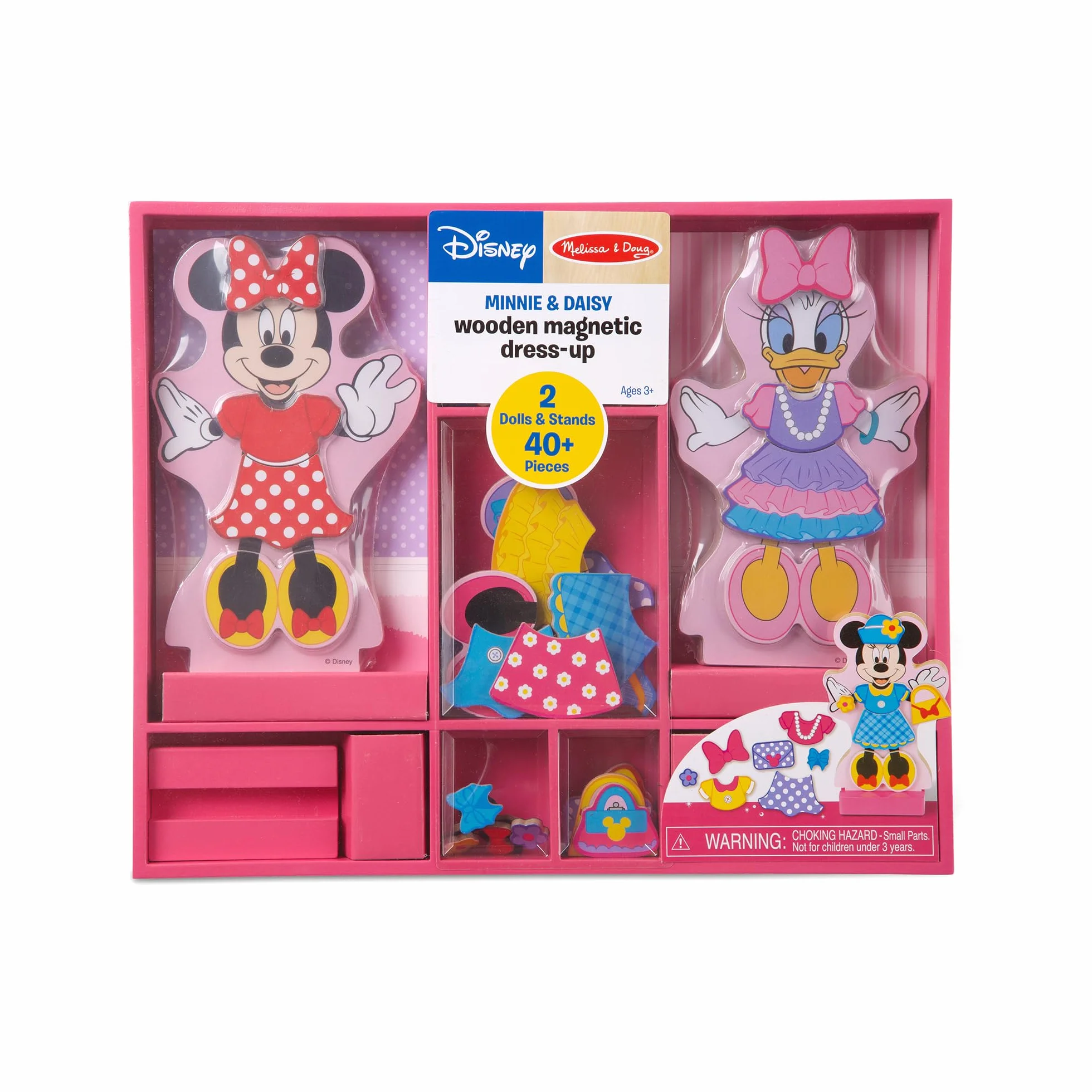Melissa & Doug Minnie and Daisy Wooden Magnetic Dress-Up Play Set