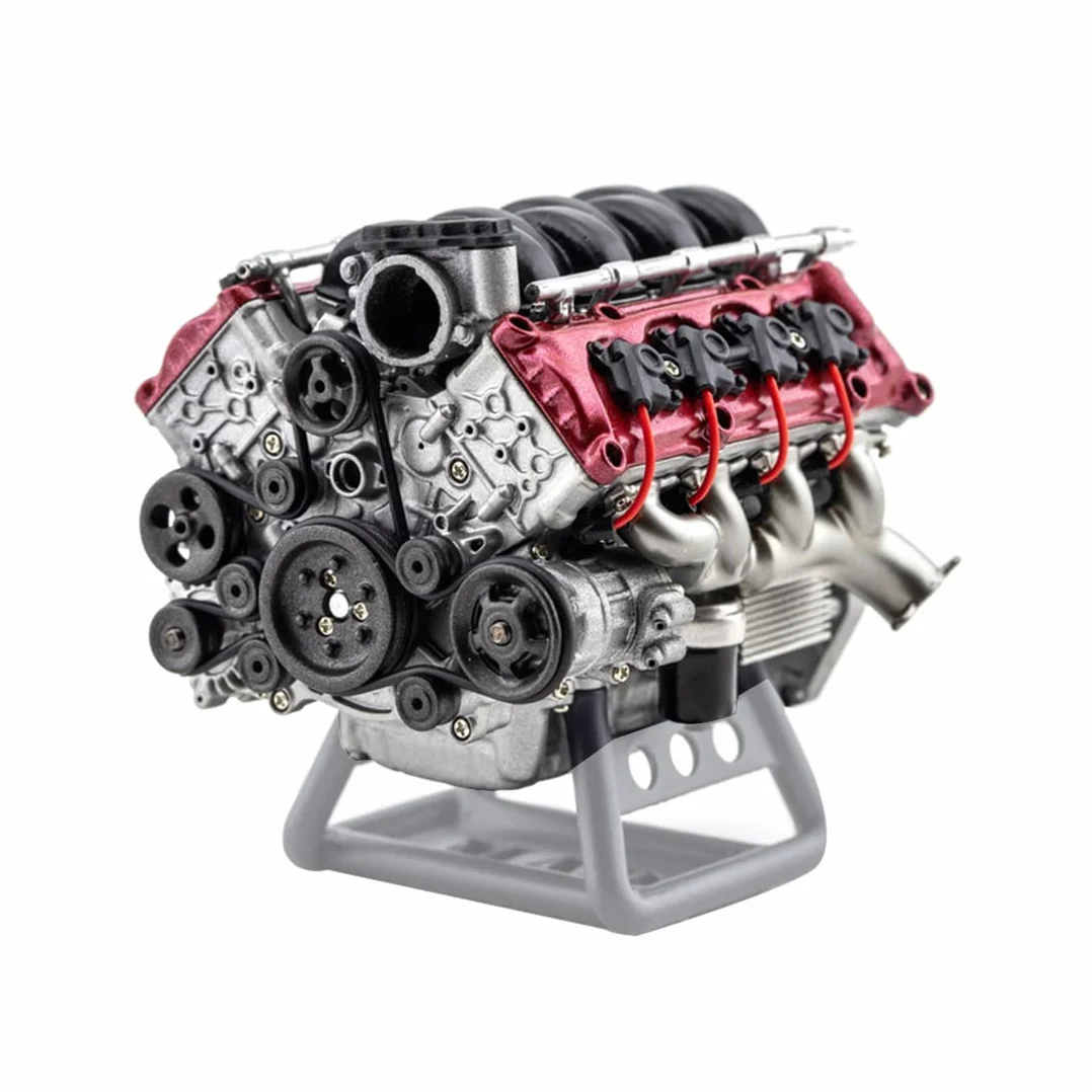 XKlemBauklode MAD V8 - Kit di costruzione del motore in miniatura - Kit di modellazione a combuszione interna per adulti, montaggio fai da te per AX90104 SCX10Ⅱ Capra VS4-10