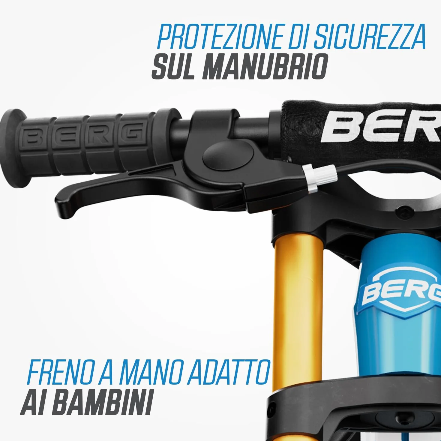 BERG Biky Cross - Bicicletta da 12 pollici, per ragazzi e ragazze dai 2 anni in su, con freno a mano, pneumatici ad aria, sella regolabile in altezza e telaio leggero in magnesio