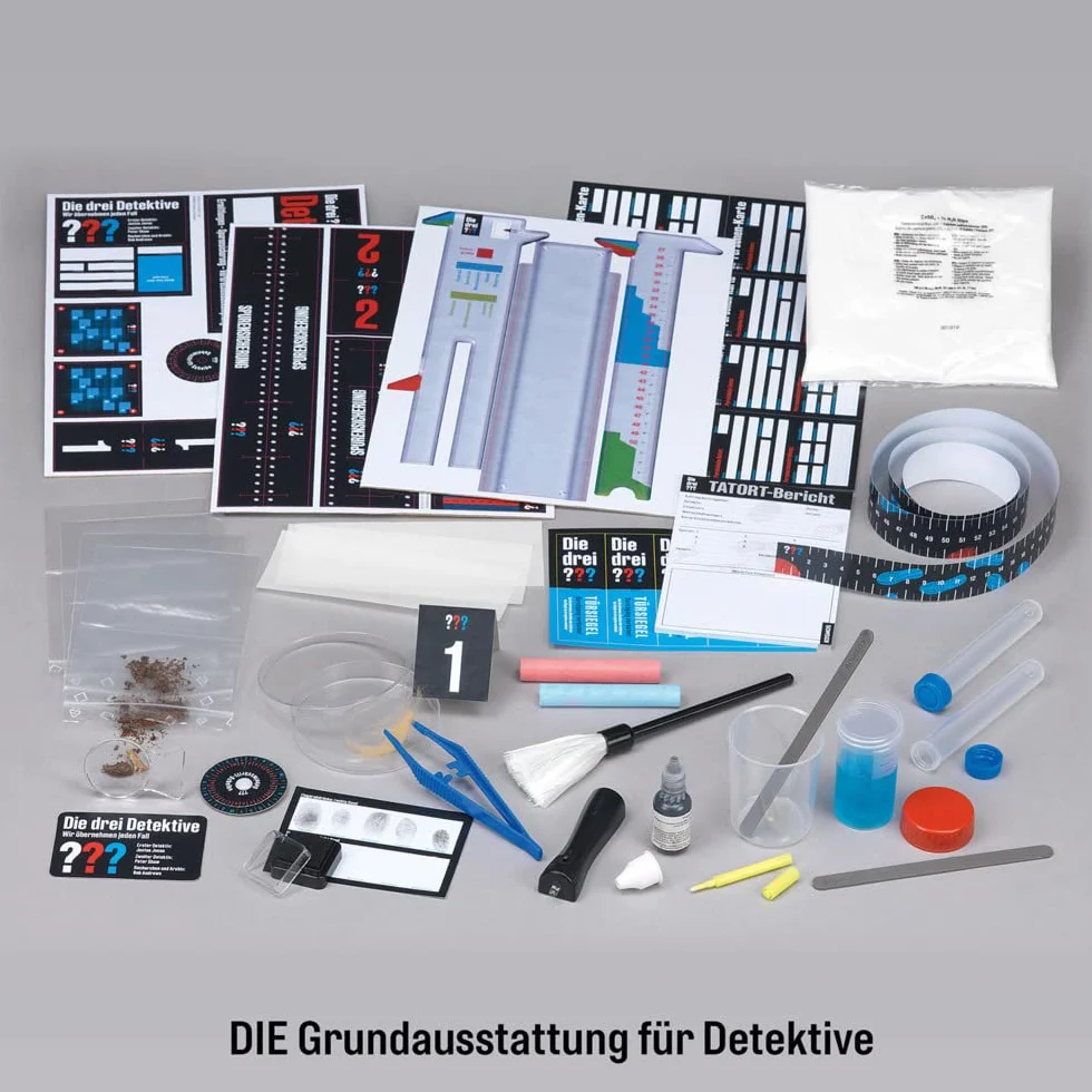 Kosmos Set di Giocattoli da Detective, per Bambini a Partire dagli 8 Anni in su, con Polvere di Impronte digitali, Utensili Importanti e Consigli di profitto per l'identificazione, Wit