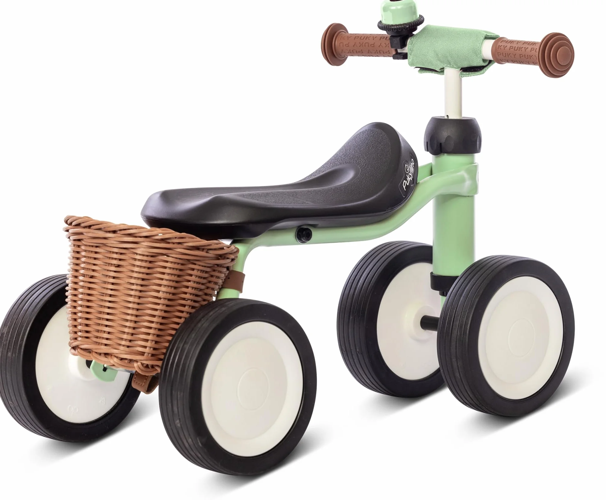 PUKY PUKYLINO BUNDLE Verde Pastello | Bici senza pedali 1 anno | Bicicletta senza pedali 1 anno | Balance bike 1 anno | Bici 1 anno con maniglie sicurezza e ruote silenziose | Rivestimento antiurto