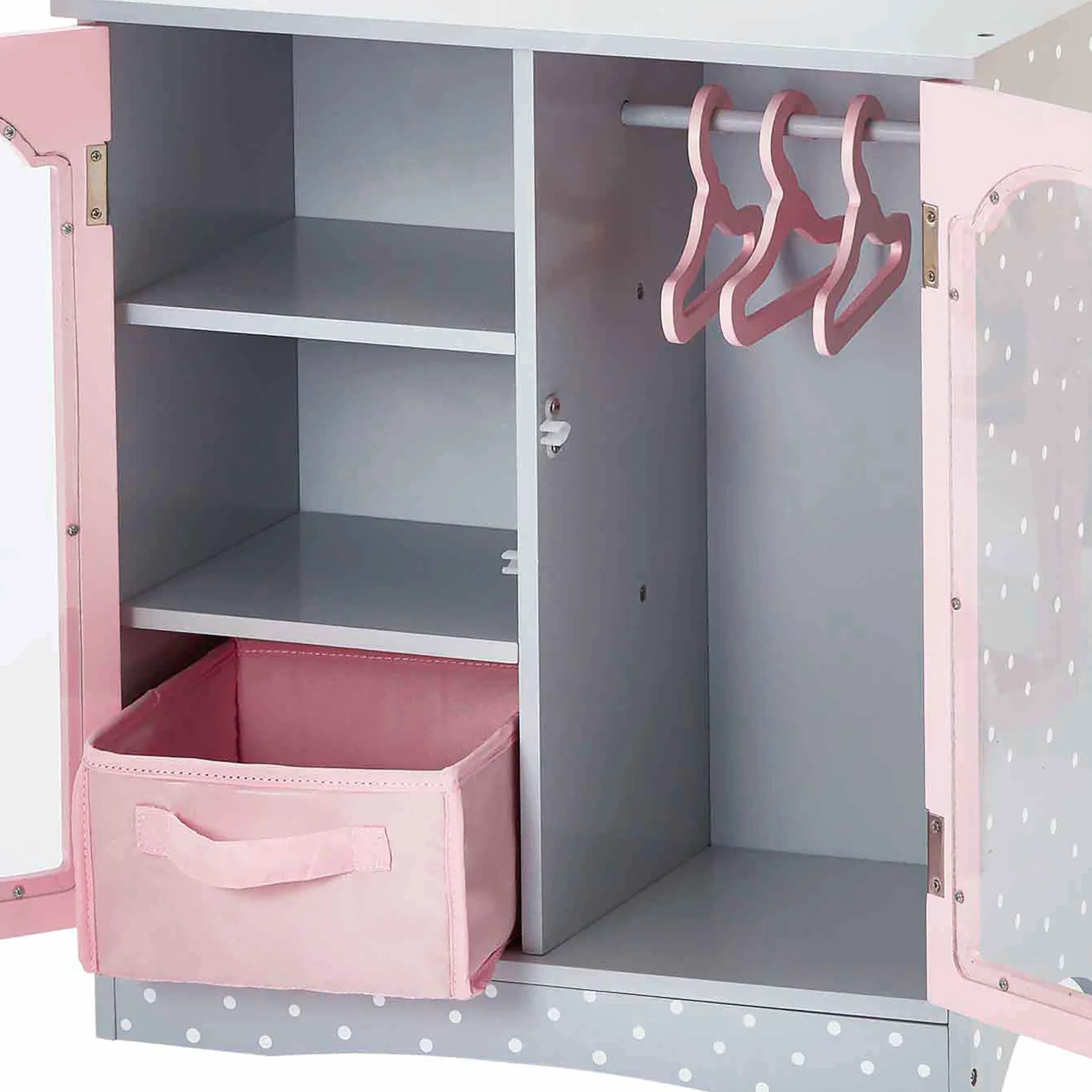 Guardaroba per Bambole Armadio Legno Olivia's World TD-0210AG