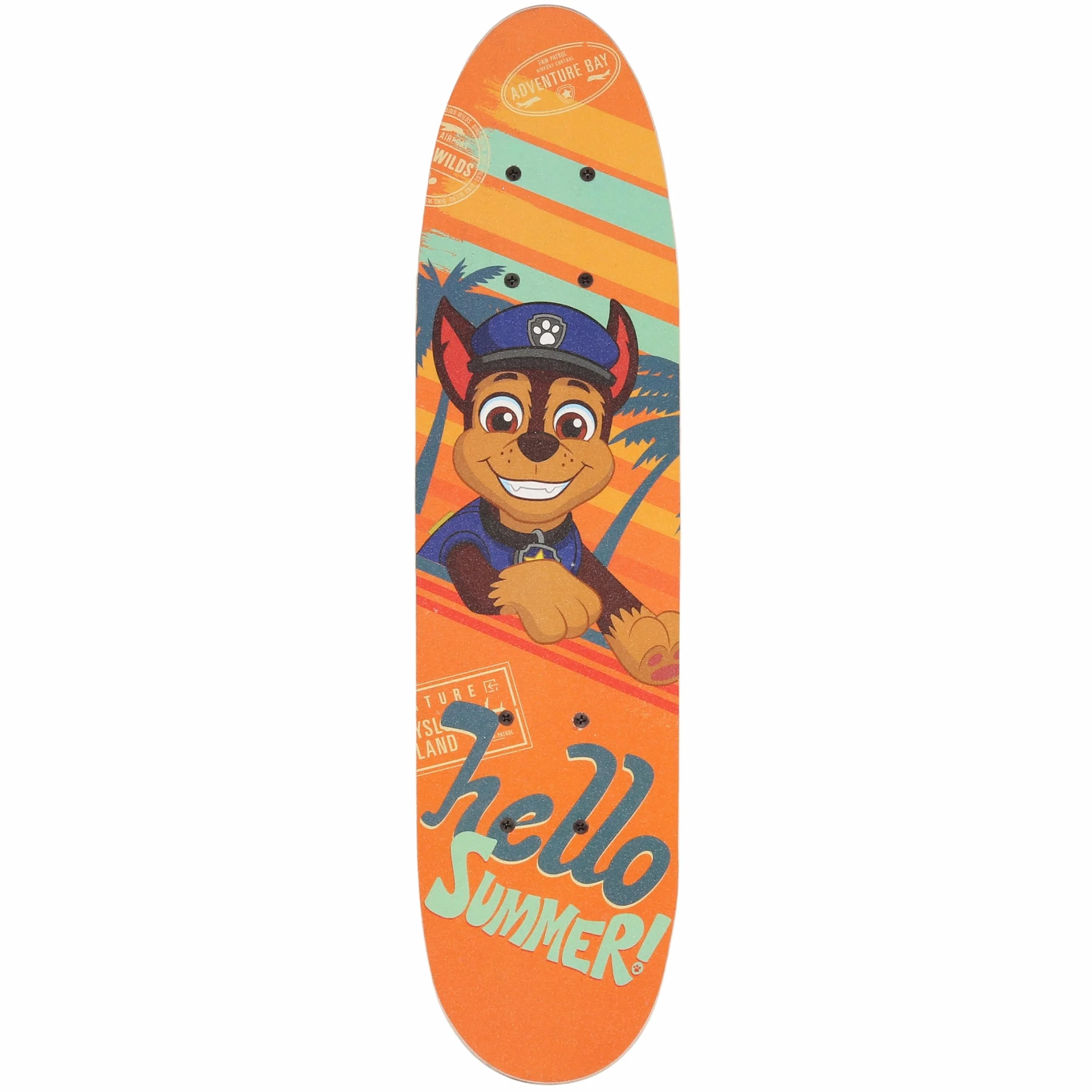 Paw Patrol Chase Skateboard in legno per ragazzi, tavola antiscivolo 20-50kg, 61 cm
