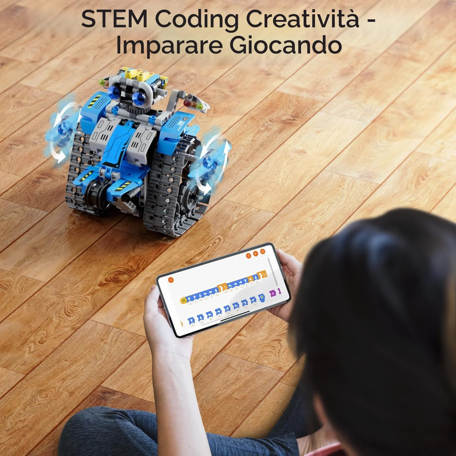 VEPOWER Technic Robot Telecomandati per Bambini,5 in 1 STEM RC Giocattoli da Costruzione con app programmabile, Regalo Educativo per Ragazzi e Ragazze Dagli 6 ai 12 anni (488 pezzi)