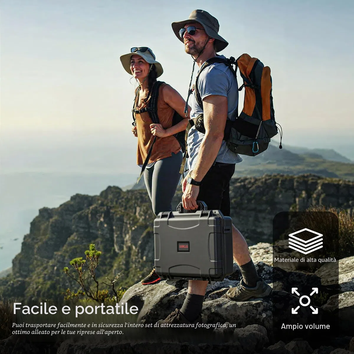 STARTRC Avata 360 Custodia, custodia rigida impermeabile per il trasporto per DJI Avata 360 Fly More Combo accessori per DJI RC 2/RC Motion 3 controller, occhiali N3, 6 batterie e hub caricabatterie