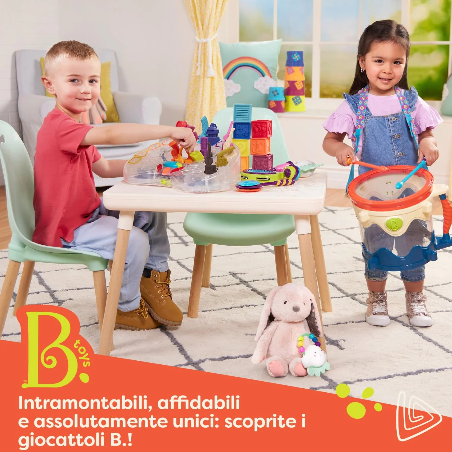 B. toys - Bouncy Boing! - Bizzi - Sdraietta ape cavalcabile - Giocattolo gonfiabile per animali - Salterello gonfiabile per bambini, ragazzi e bambini - Saltare e rimbalzare - Pompa dell'aria inclusa