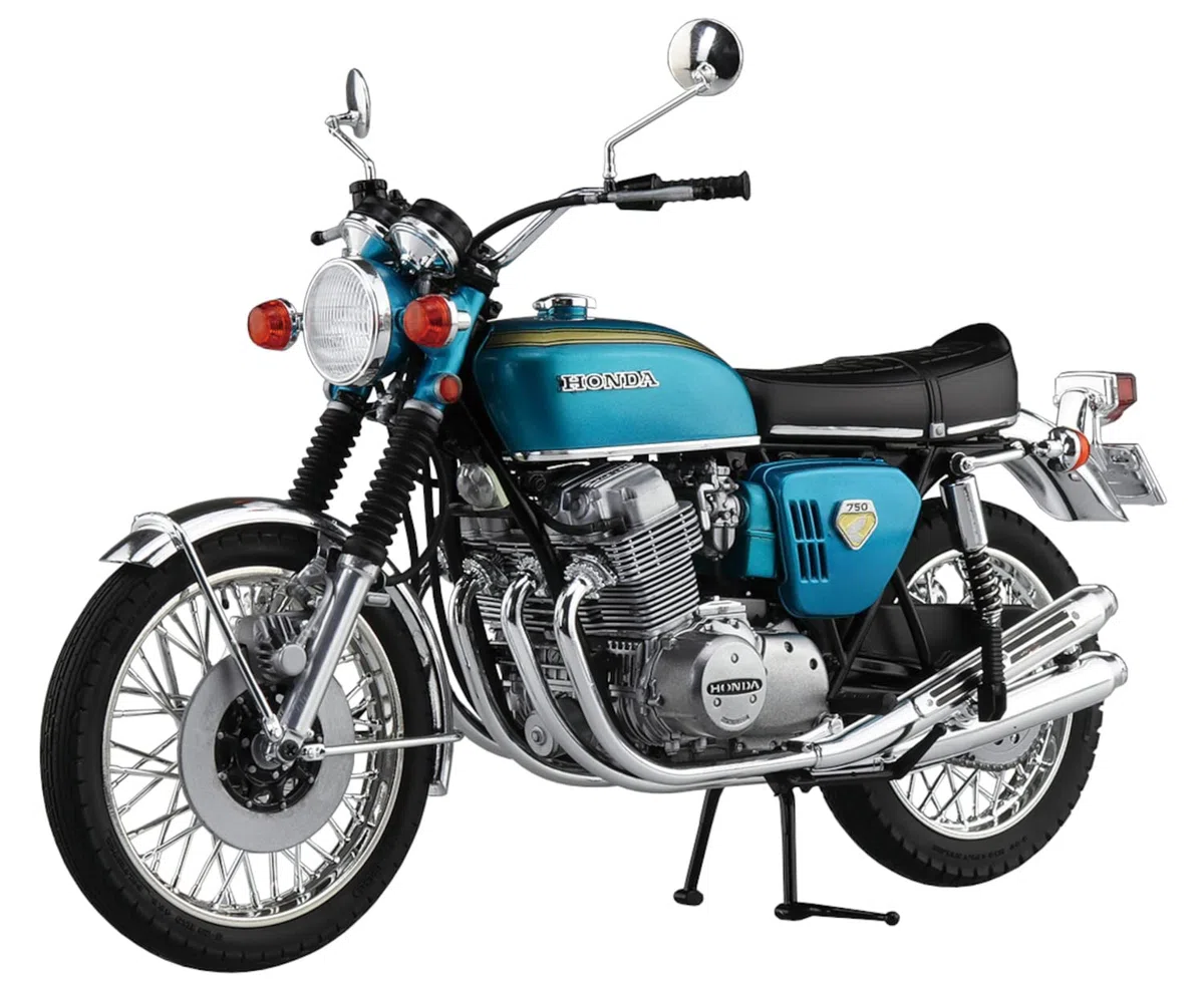 Kit di montaggio modellino Aoshima Honda Dream CB750 Four 1969 in scala 1:12