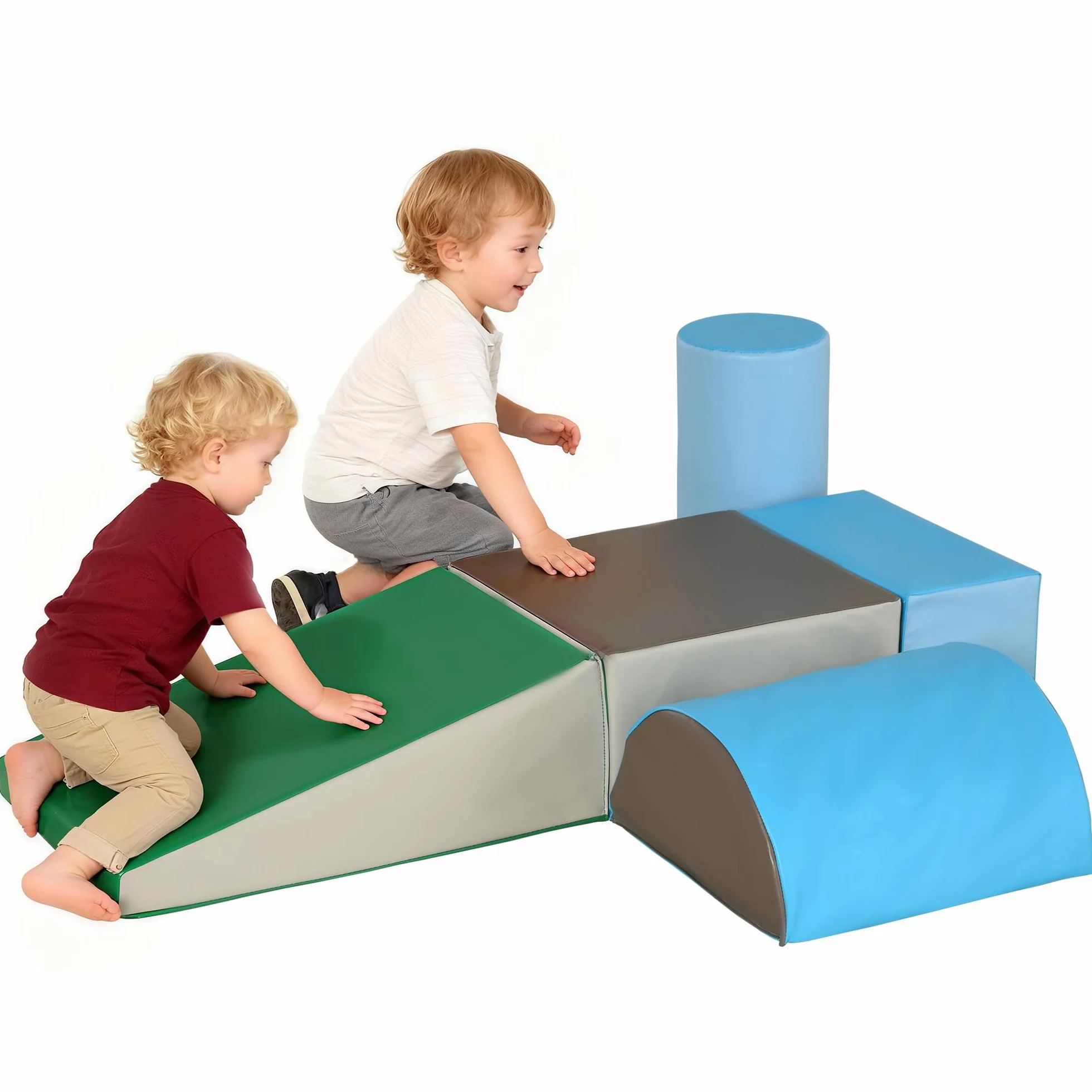 HOMCOM Set Costruzioni Morbide 5 Blocchi Colorati per Bimbi 1-3 Anni