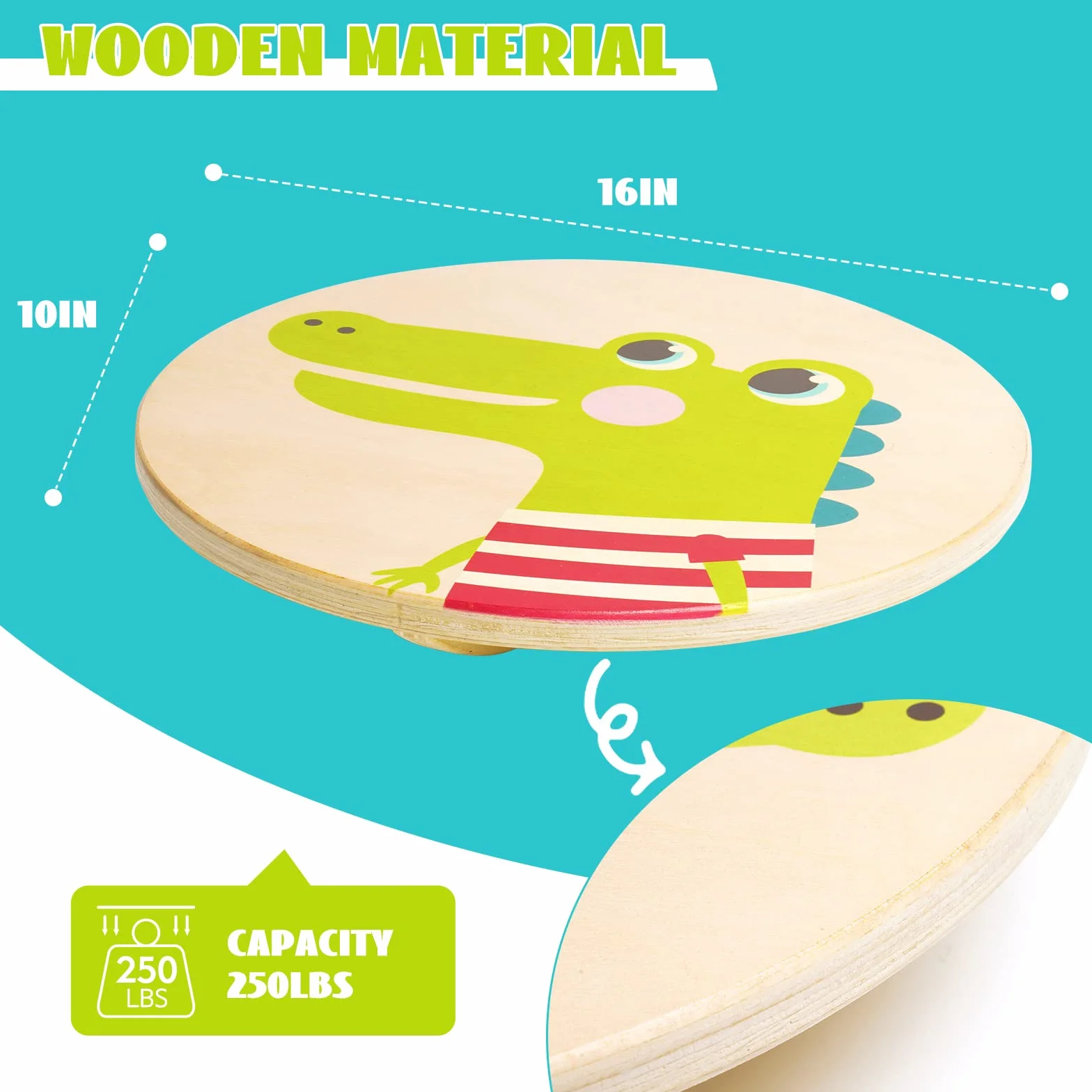 Balance Board per Bambini, Tavola di Equilibrio in Legno Montessori Giochi Equilibrio 3 Anni