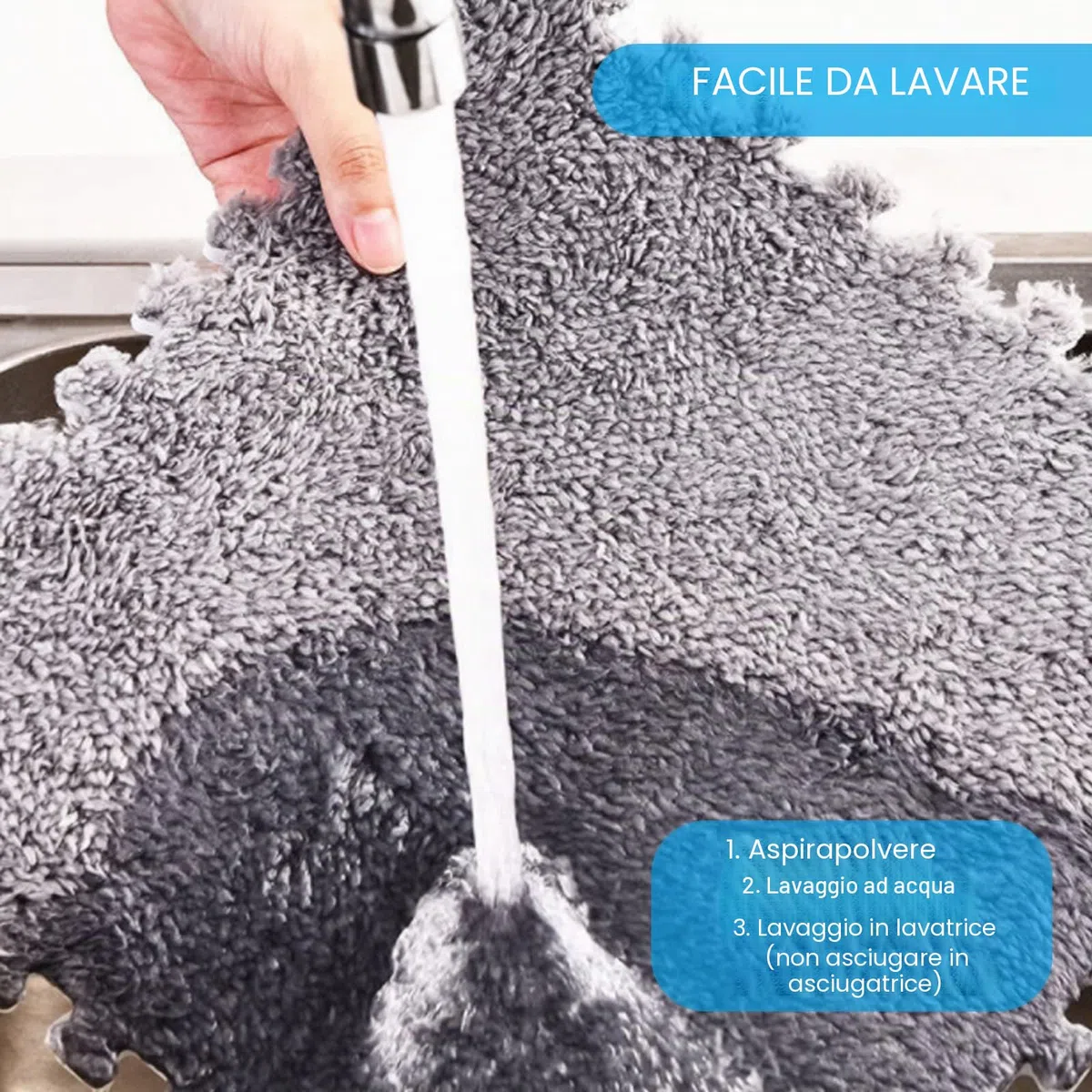Piastrelle in schiuma a incastro 30x30 cm per tappeti, grigio, 10 pezzi
