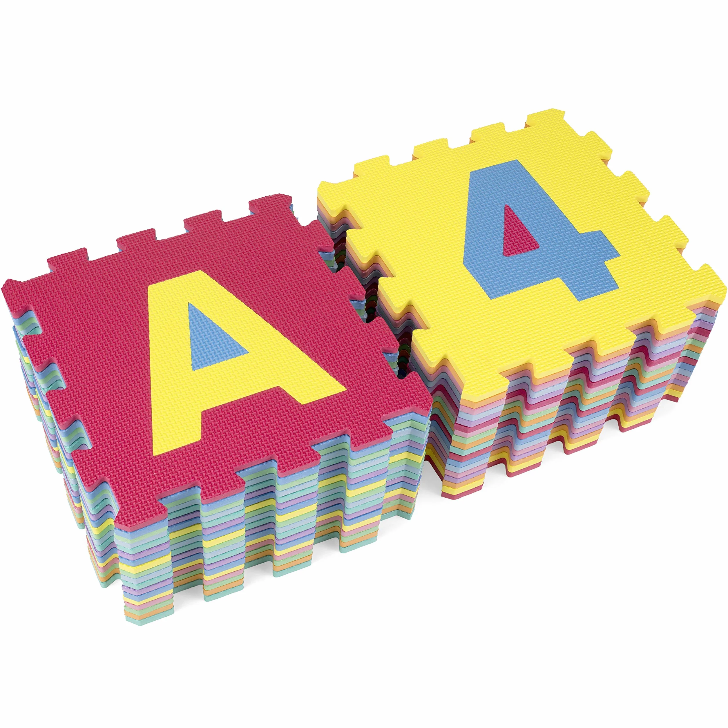 KIDUKU Tappeto Puzzle 36 pezzi Testato TÜV Rheinland con numeri e lettere colorati in morbida gomma EVA resistente isolante lavabile per bambini