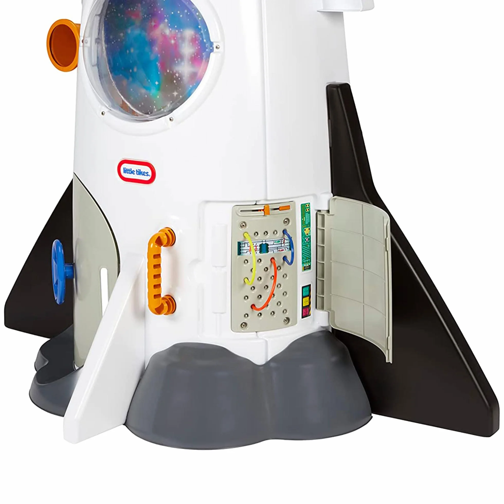 Little Tikes Adventure Rocket; Include un Sedile, Strumenti per lo Spazio, Telescopio, Sportello di Uscita e Accessori Divertenti; Con Luci e Suoni Realistici; Sono Richieste le Batterie; Età: 2+