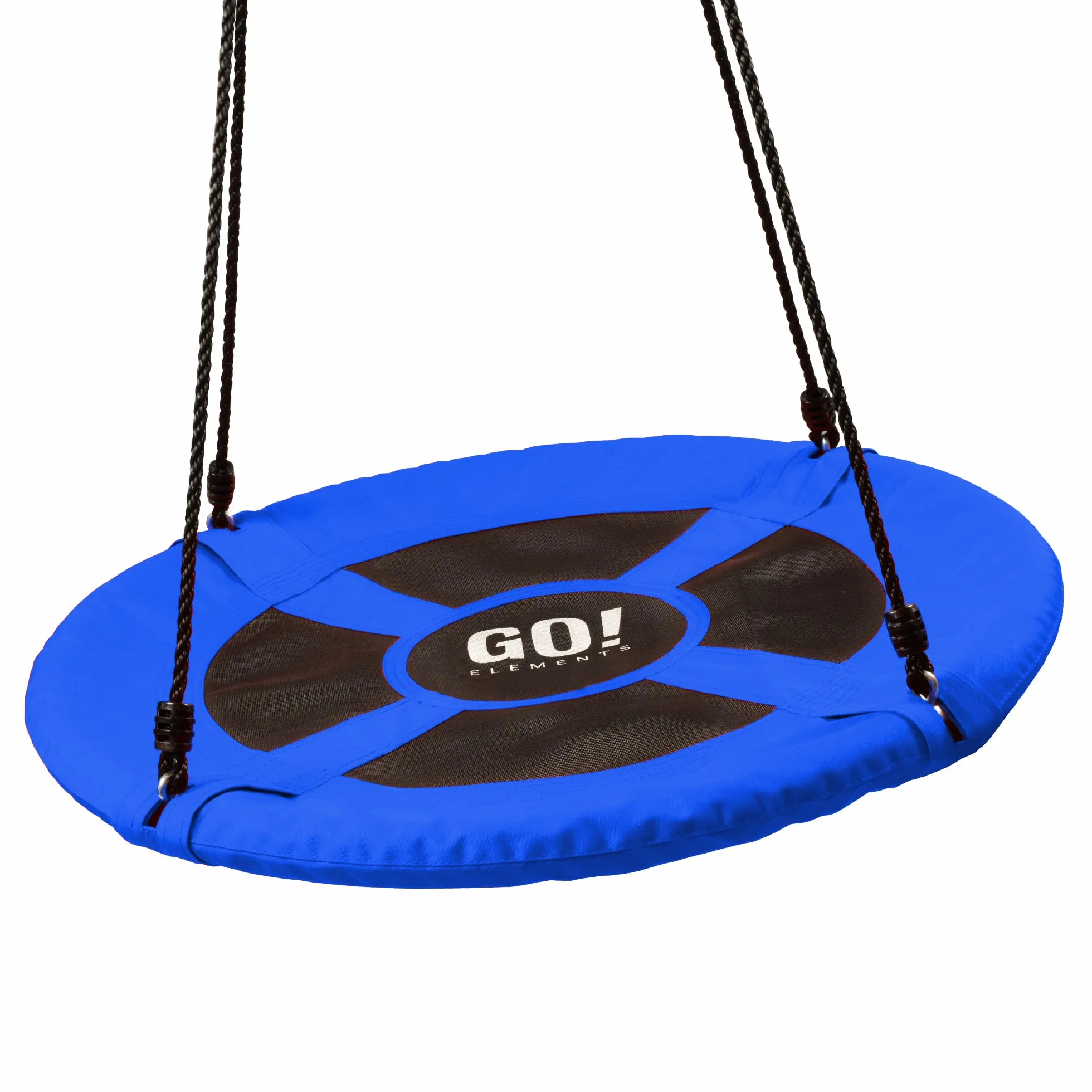 GO!elements altalena a nido | altalena rotonda per bambini | altalena per bambini & altalena adulti regolabile in altezza fino a 150 kg di capacità | Dimensioni: ø 80 cm, Colore: Blu