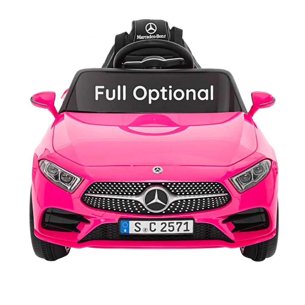 BabyCar Mercedes CLS 350 AMG Macchina Elettrica per Bambini 12V 2 Motori 25W Telecomandata Sedile in Pelle Porte Apribili MP3 USB Licenza Ufficiale Rosa