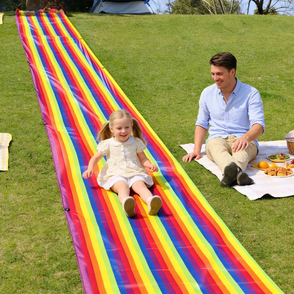 Gioco da Prato Scivolo Colorato per Giochi all'Aperto, Giocattolo da Giardino per Bambini