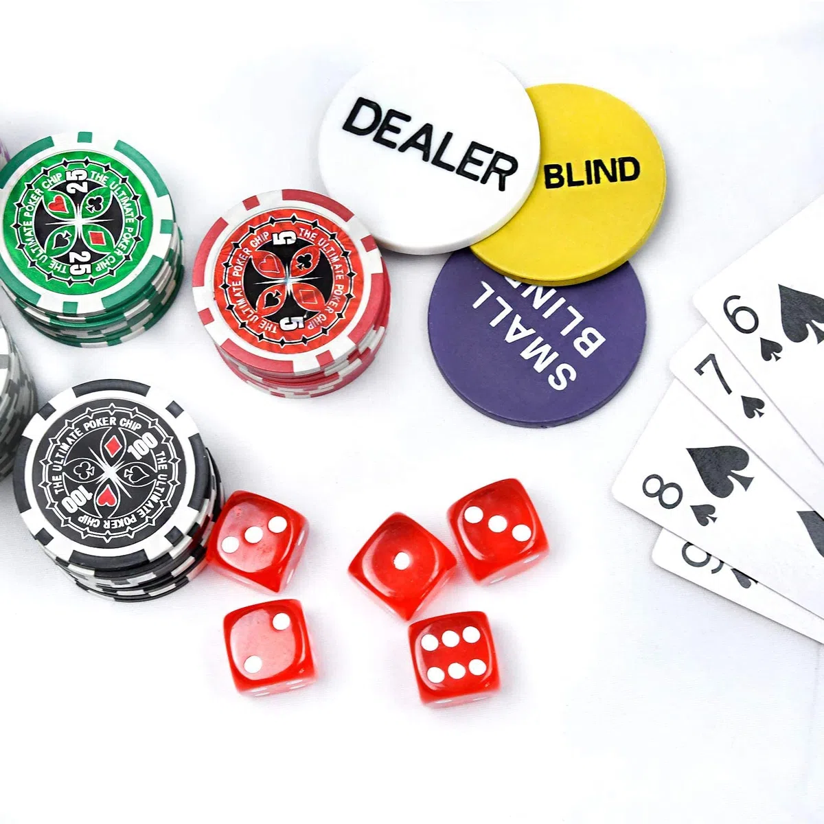 LARS360 Valigetta da poker con 500 fiches laser 11,5g richiudibile a chiave nero 55,5x20,5x6,4 cm