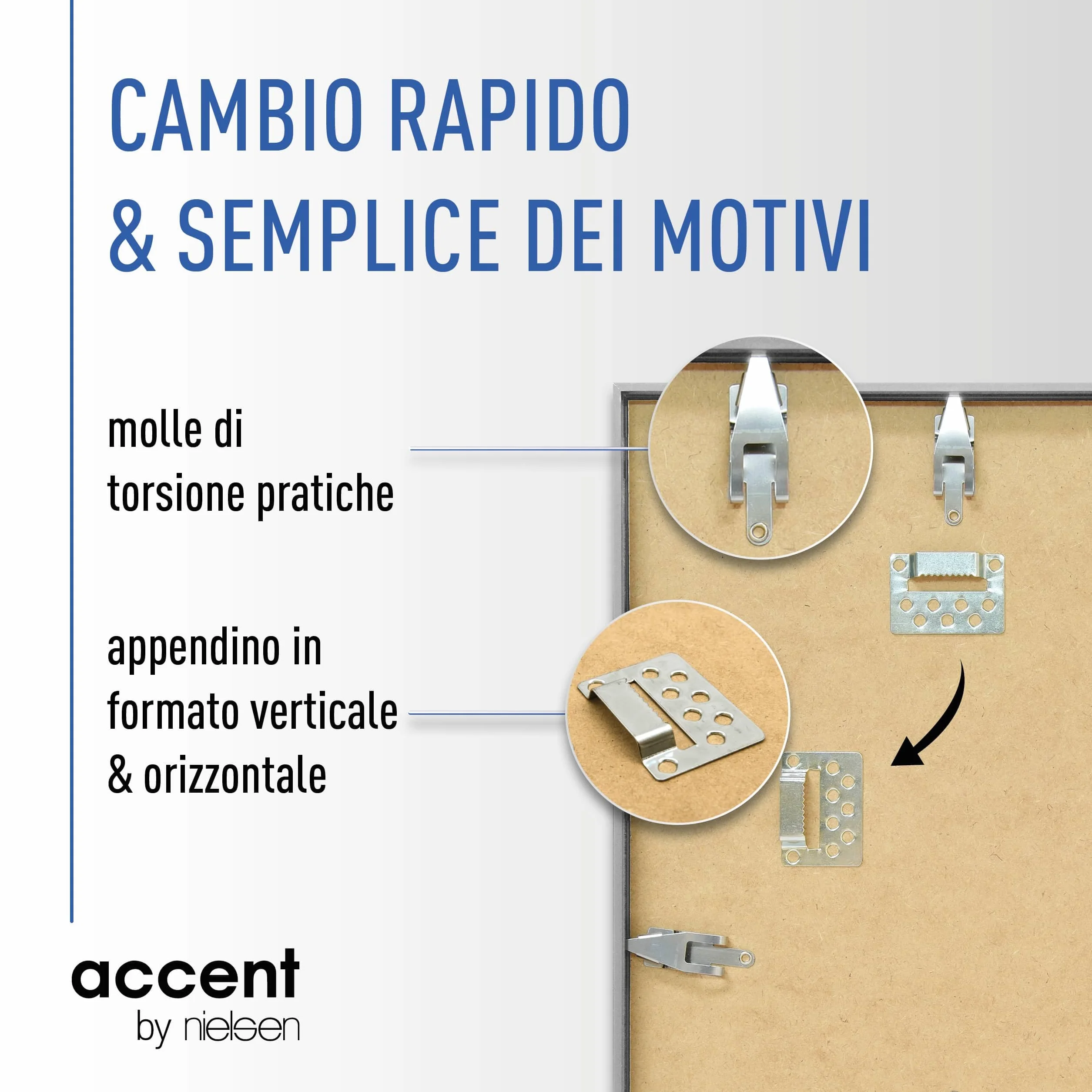 accent by nielsen cornici per puzzle, 50 x 70 cm, alluminio, Estructura Negro Mate, cornice per posterin formato verticale e orizzontale, vetro sintetico, Puzzle