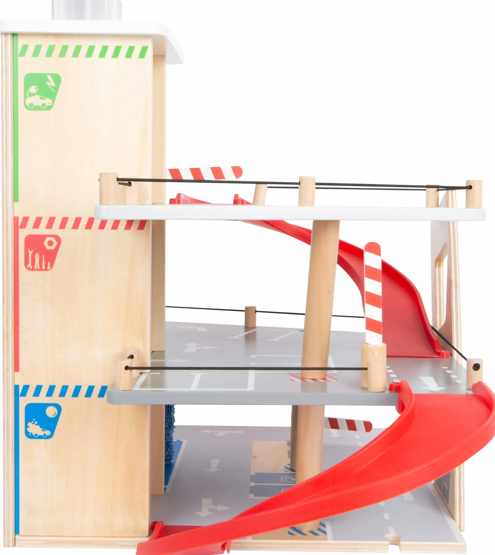 small foot Autosilo Premium, su tre piani con rampa, incl. 2 auto, parcheggio in legno per bambini, 11676