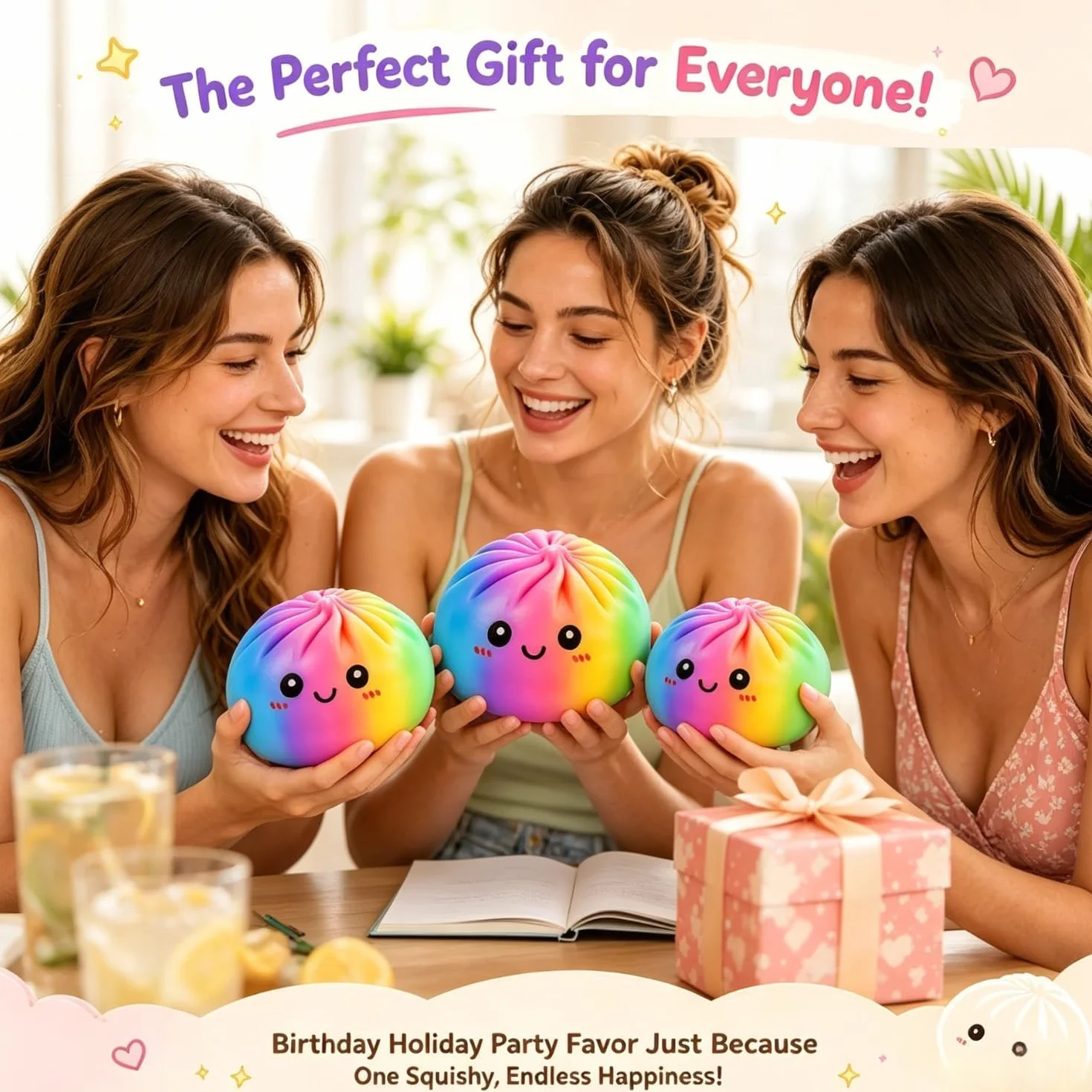 Squishy gigante da 15 cm, con vaporizzatore, palla antistress extra large, per ravioli grandi, morbido impasto per decompressione, sollievo dall'ansia, strumento per adulti