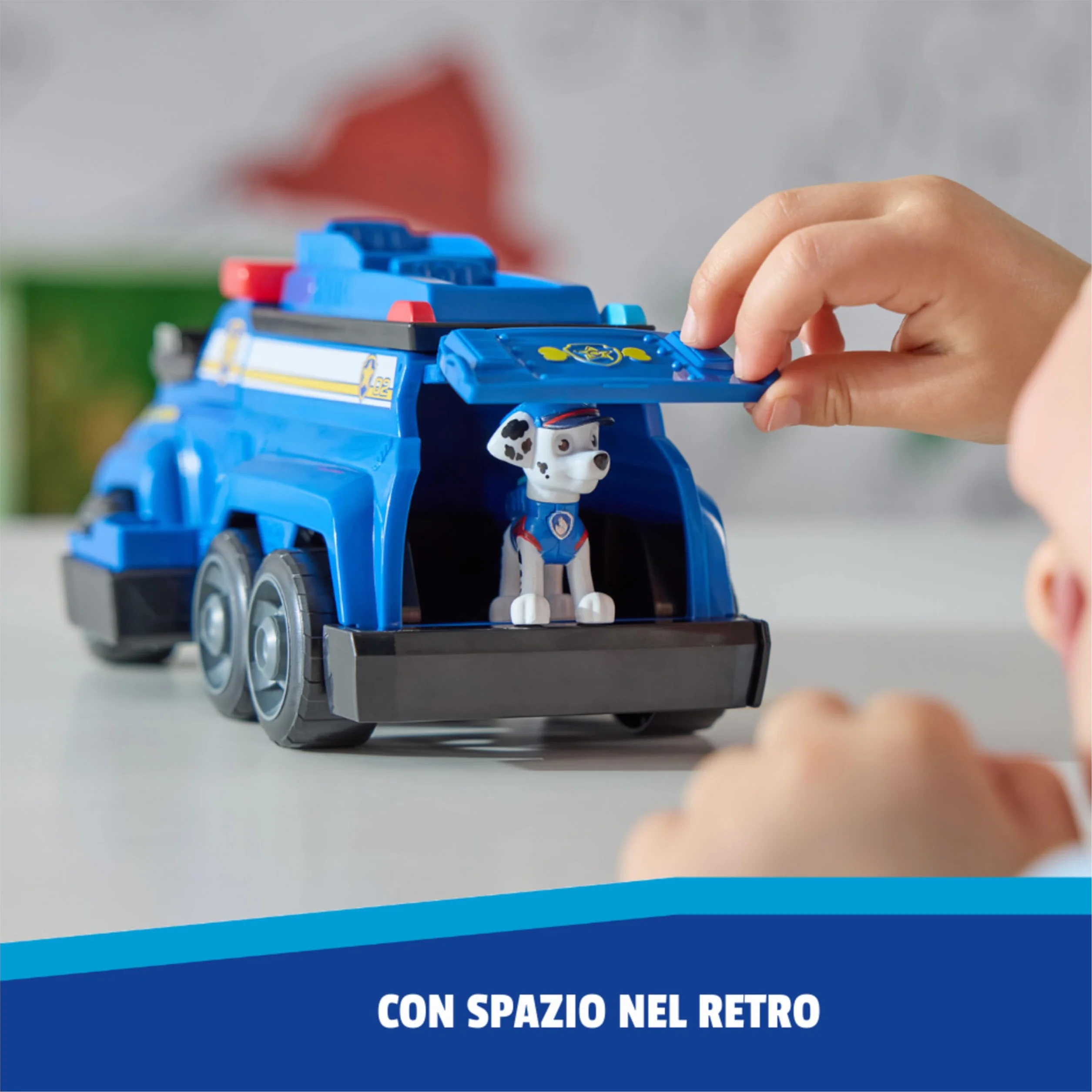 Paw Patrol Team Cruiser, Veicolo di Grosse Dimensioni con Action Figure Speciali di Chase, Marshall, Skye, Rubble, Rocky e Zuma, Giocattoli per Bambini e Bambine da 3 Anni in su