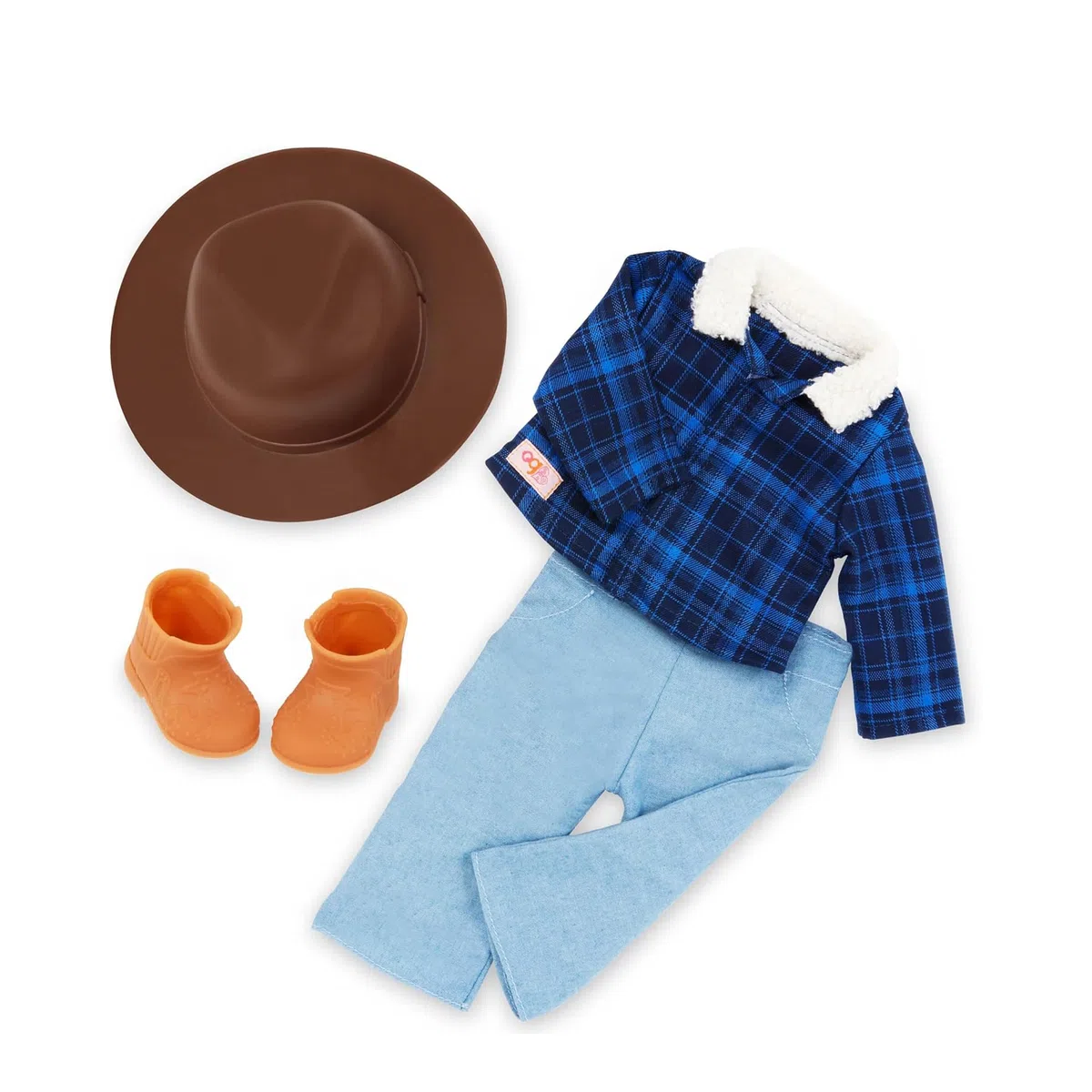 Our Generation - Dustin - Bambola maschio da 46 cm - Occhi NoiEnsembleti e capelli castani ondulati - Abito stile western e cappello country - Giocattolo per bambini dai 3 anni in su
