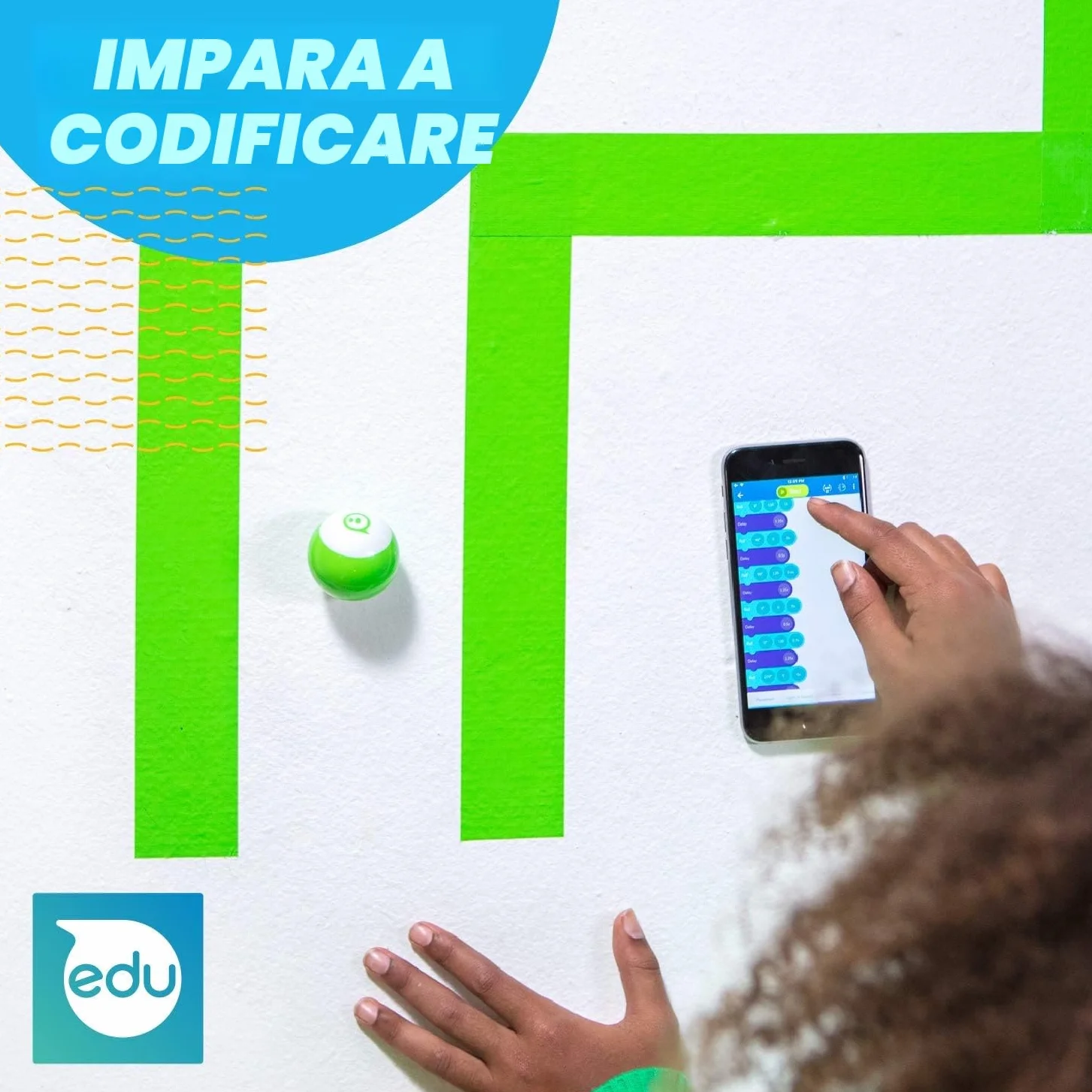 Sphero Mini Sfera Robot comandabile via App, luci LED incluse, portata Bluetooth fino a 10 metri, compatibile iOS e Android, Rosso…