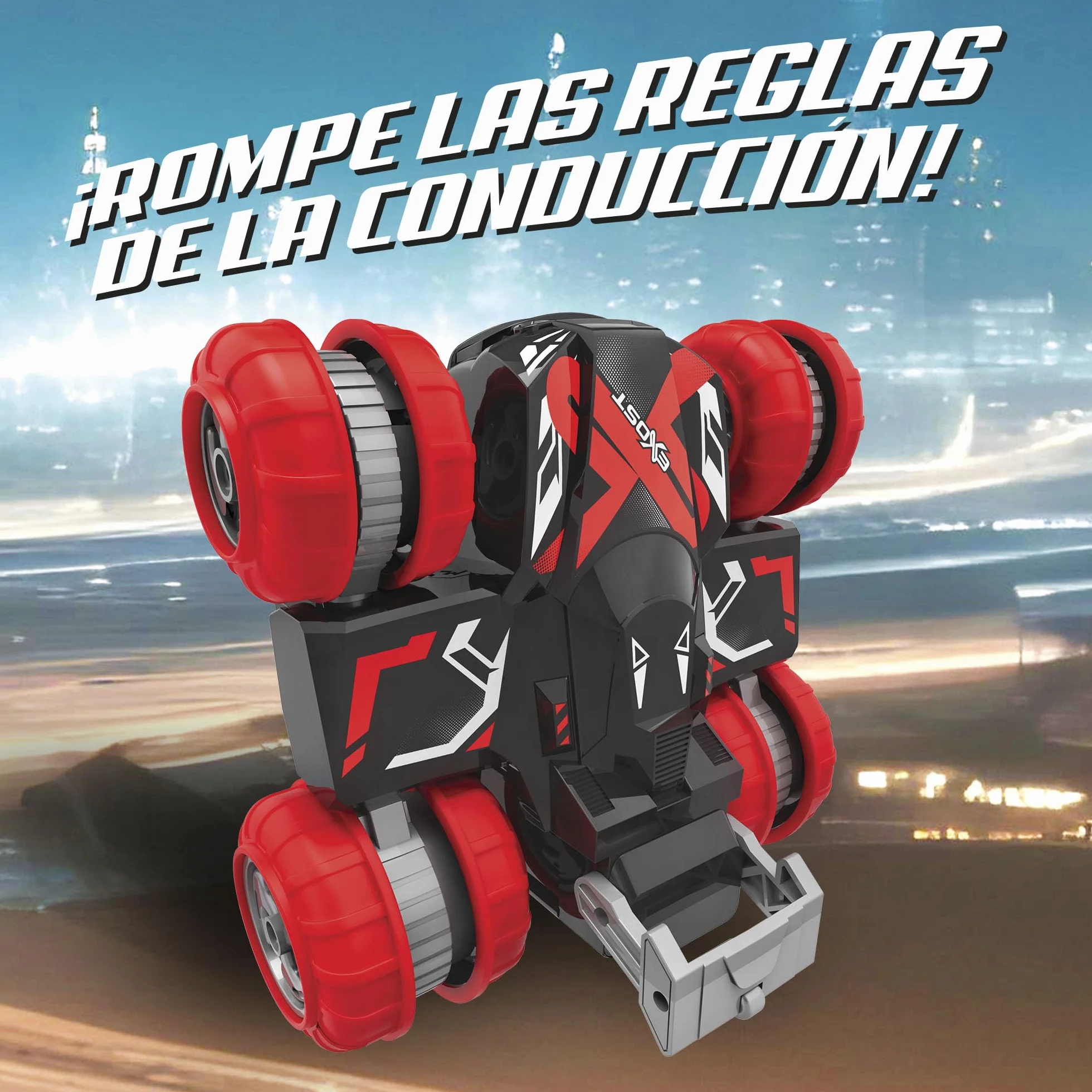 Bizak Exost Turbo Slide, auto acrobatica con ruote girevoli e portata fino a 25 metri + 5 anni (62000271)