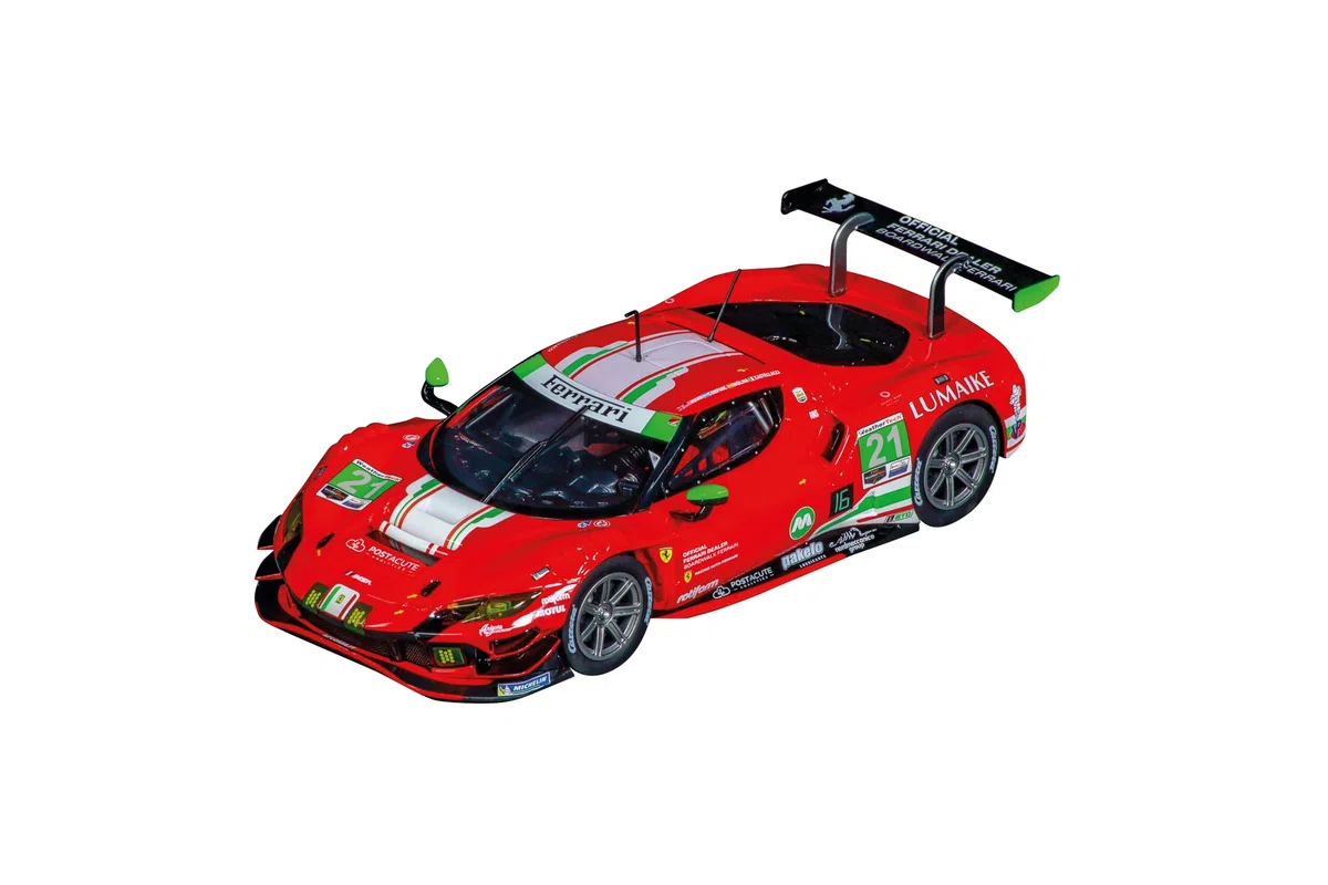 Carrera Digital 124 Ferrari 296 GT3 AF Corse No21 1:24 slot car con luci anteriori posteriori freno funzionanti