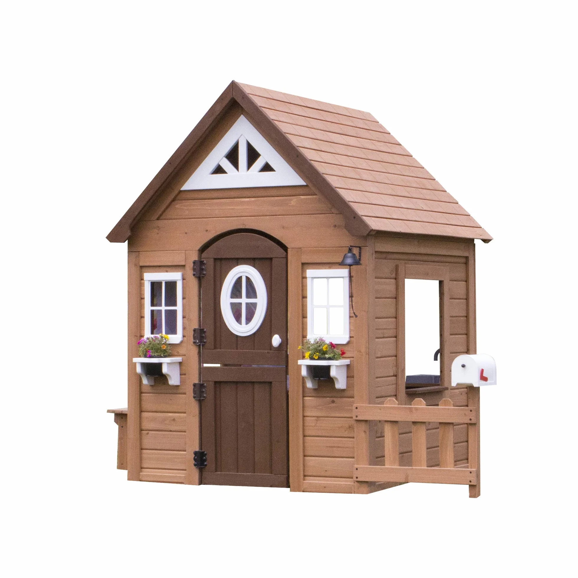 Backyard Discovery Aspen Casetta per Bambini in Legno con Cucina e Accessori 130x200x170 cm 2-10 Anni