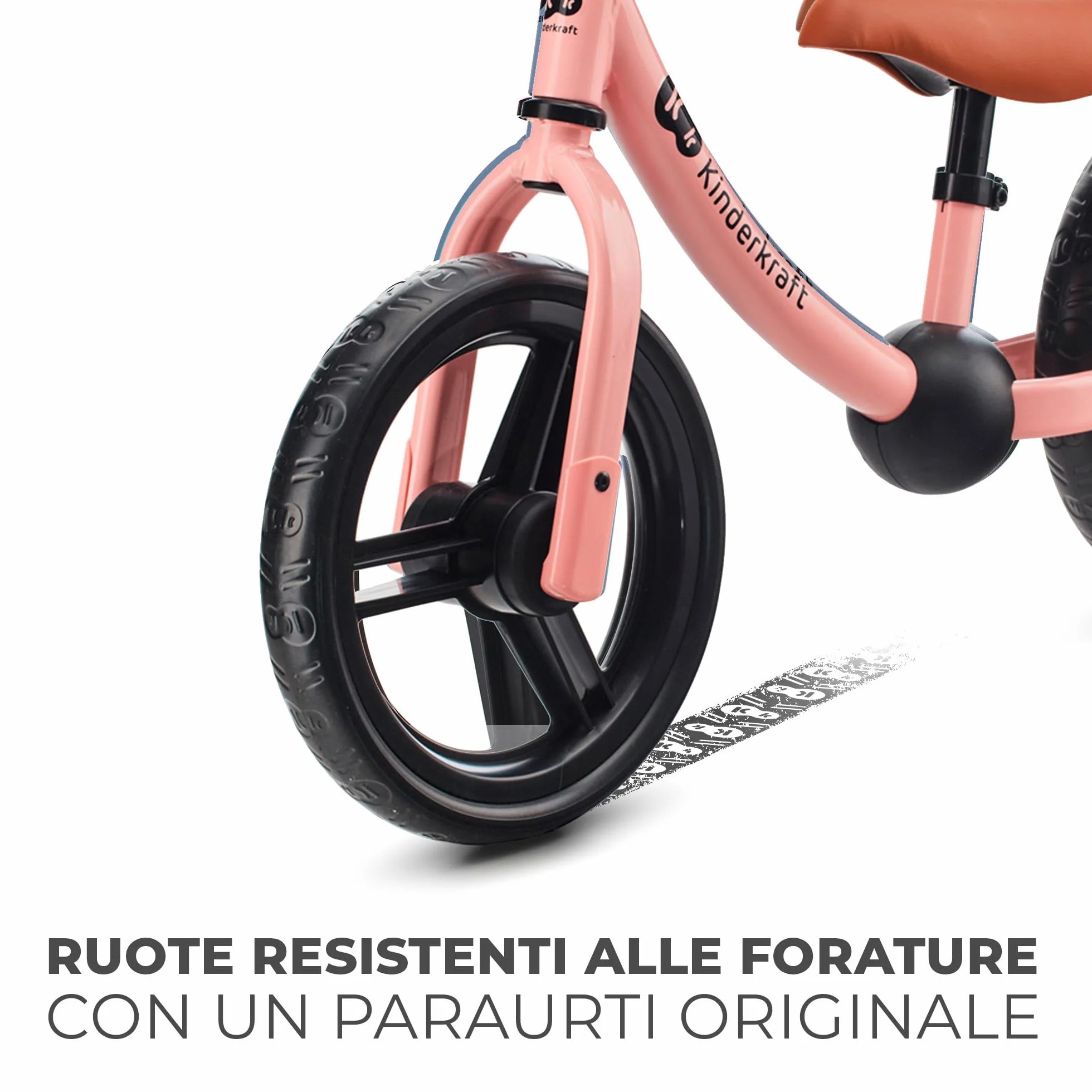 kk Kinderkraft 2WAY NEXT Bicicletta bambini 2-5 anni, Bici senza pedali, 12 polici ruote, Design sportivo, Regolazione della sella, Bloccasterzo, Montaggio facile, Struttura leggera, Rosa