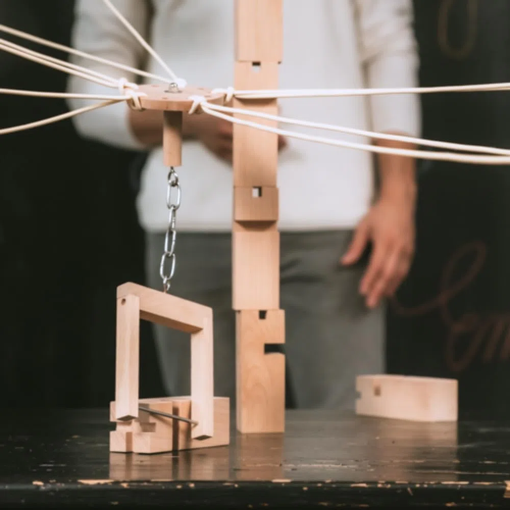 Mini Fröbelturm Torre del Potere Gra Kooperacyjna Gra Towarzyska Gra Planszowa