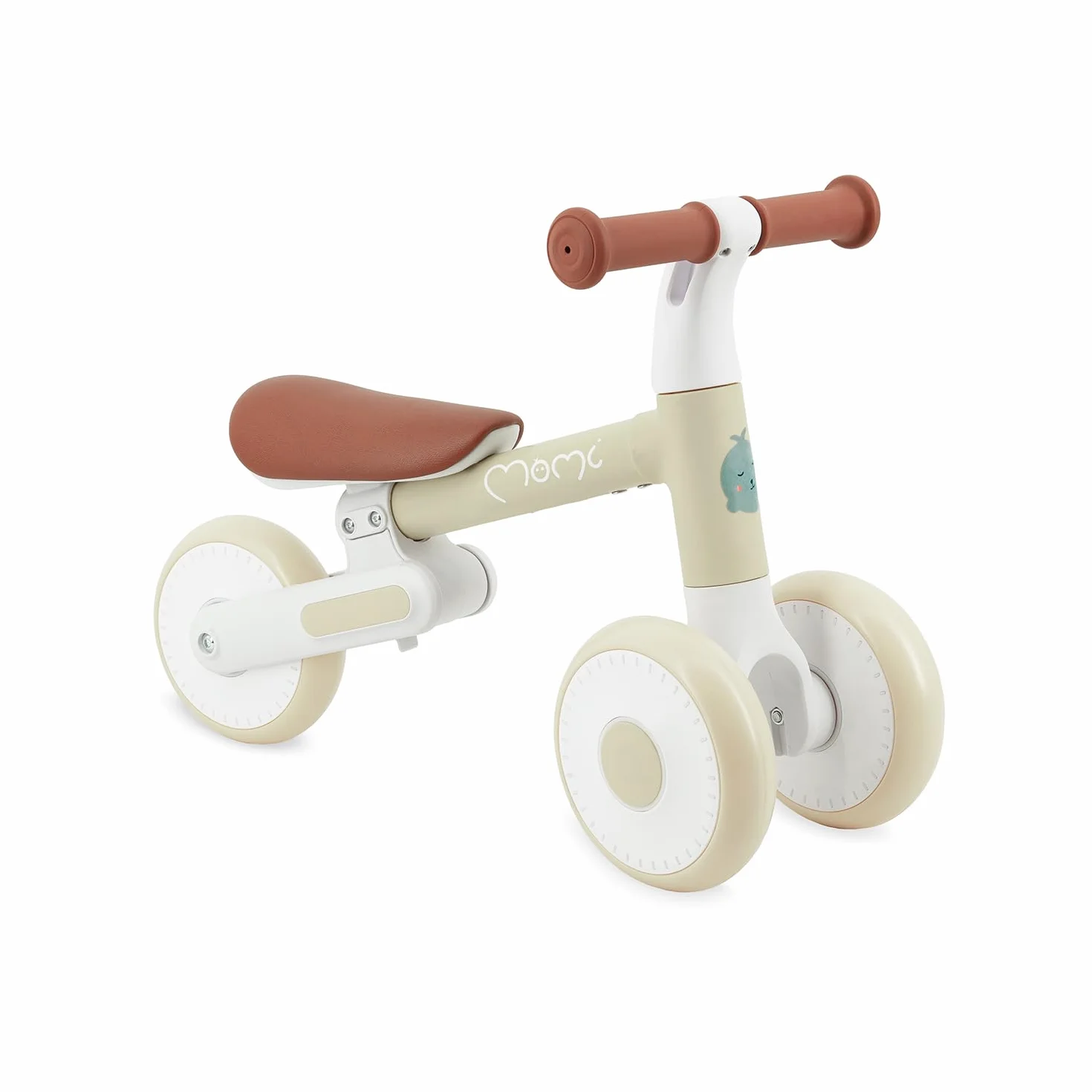 Momi Bicicletta senza pedali DEX per bambine e bambini da 1 a 3 anni, telaio pieghevole, sella regolabile in altezza, ruote in plastica antiforatura, solo 2 kg di peso