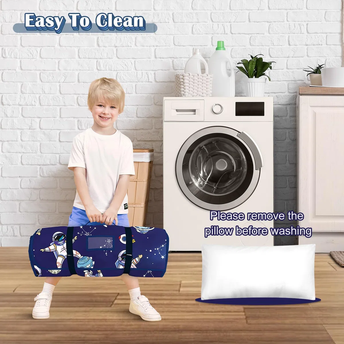 Sacco a Pelo Morbido, Nap Mat Caldo per Bambini, Tappi per le Orecchie e Coperte per Bambini, Ragazze, Ragazzi, Campeggi, Unicorno