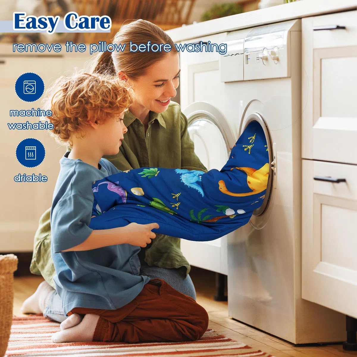 decalsweet Sacco a Pelo Bambino con Rimovibile Cuscino, Nap Mat per Bambini Pieghevole per Ragazze Ragazzi, Nap Mats con Doppia Cerniera per Campeggio, Scuola Materna e Asilo, 150×60cm