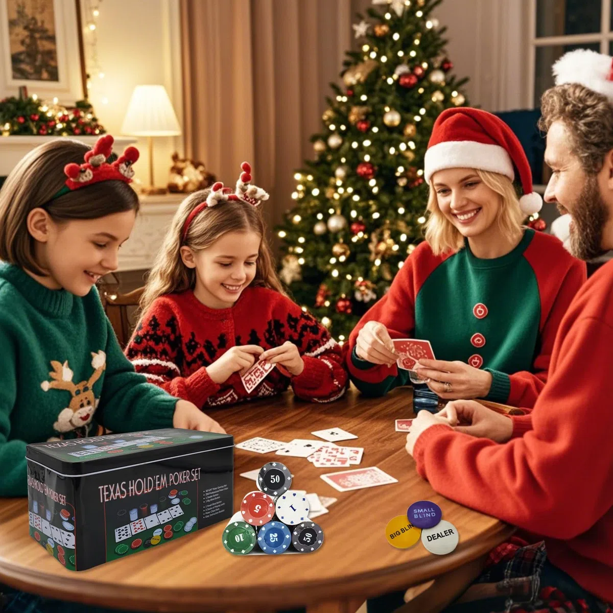 powerking Poker Chip Set, Blackjack 200 fiches Poker Set per Texas Holdem con tovaglia Gioco per Feste di Famiglia