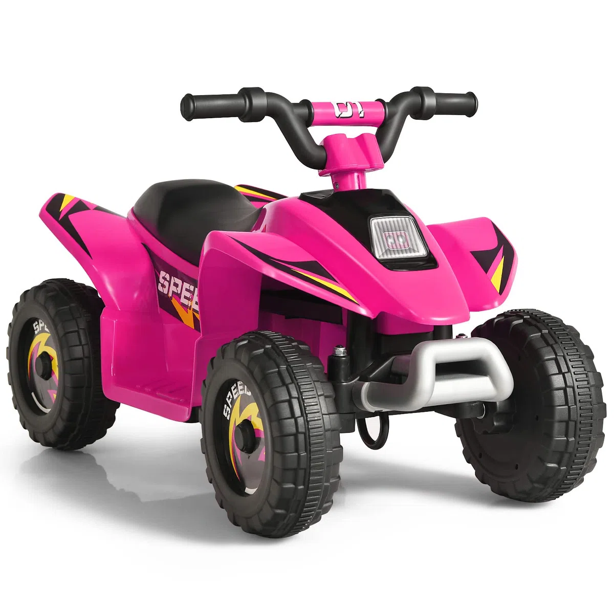 GYMAX Quad Elettrico per Bambini 3+ Anni 6V 72x39,5x45,5 cm Rosa