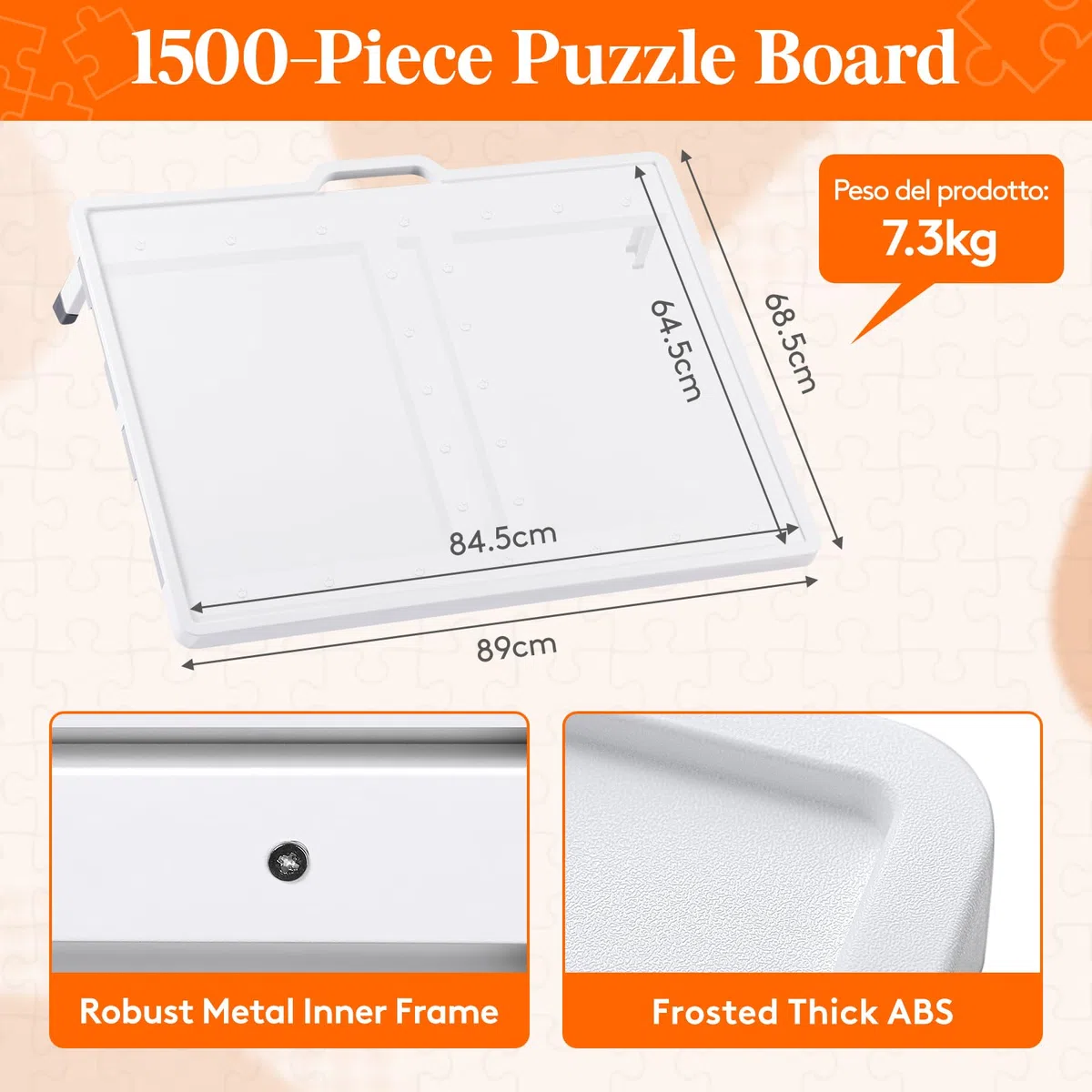 Lifewit 1500 PCS Tavolo per Puzzle con Supporto, Porta Puzzle 89 × 68,5 cm, Puzzles Board Angolo Rotazione 360° per Adulti, Tavola Pezzi con 4 Cassetti Estraibili y Copertura Protettiva