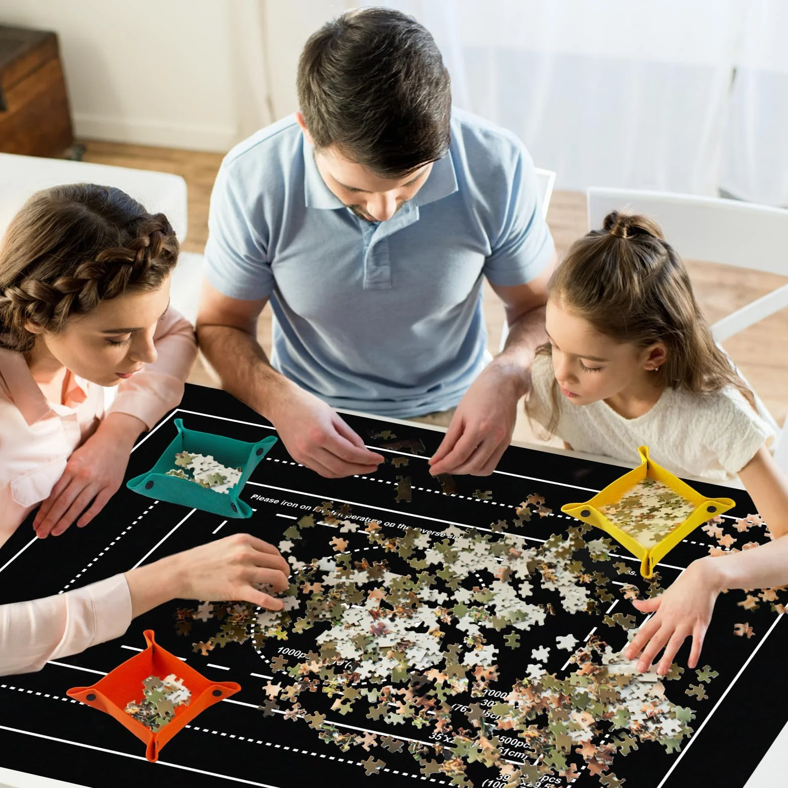 MOZOOSON Tappetino per Puzzle in Feltro Arrotolabile 3000/2000/1500/1000 Pezzi 150x100 cm