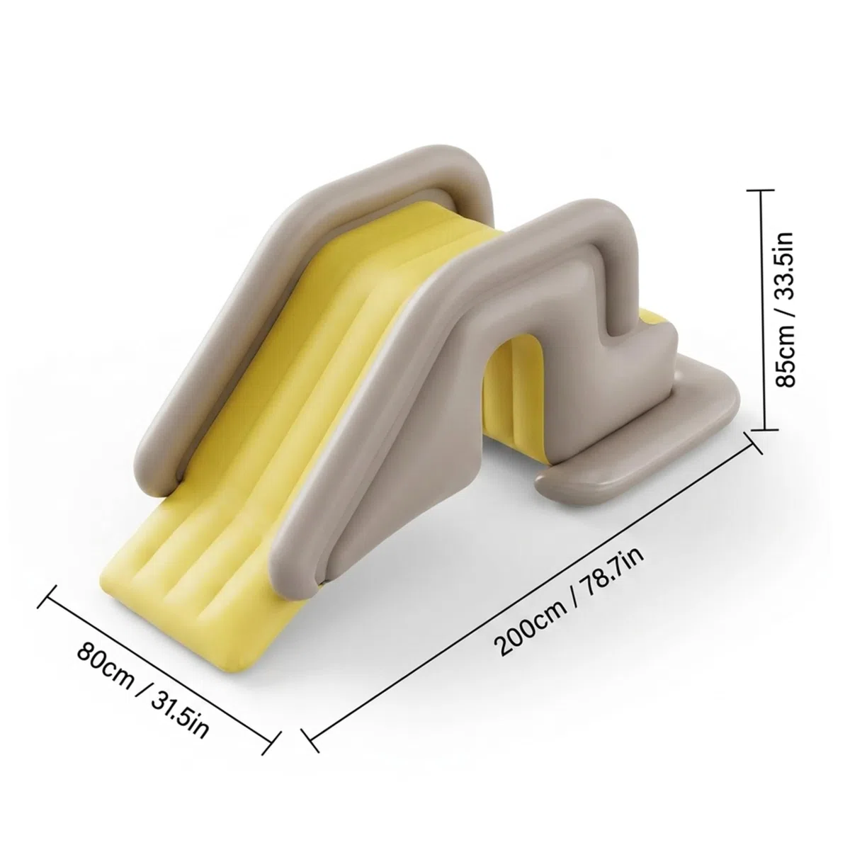 Scivolo Gonfiabile per Piscina con Pompa a Pedale, PVC per Interni/Esterni, Base Riempibile con Acqua